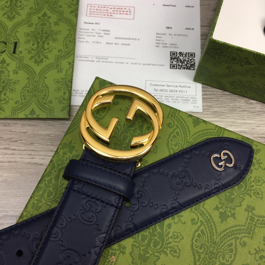 Gucci Leather Belt  40mm - FashionPlug