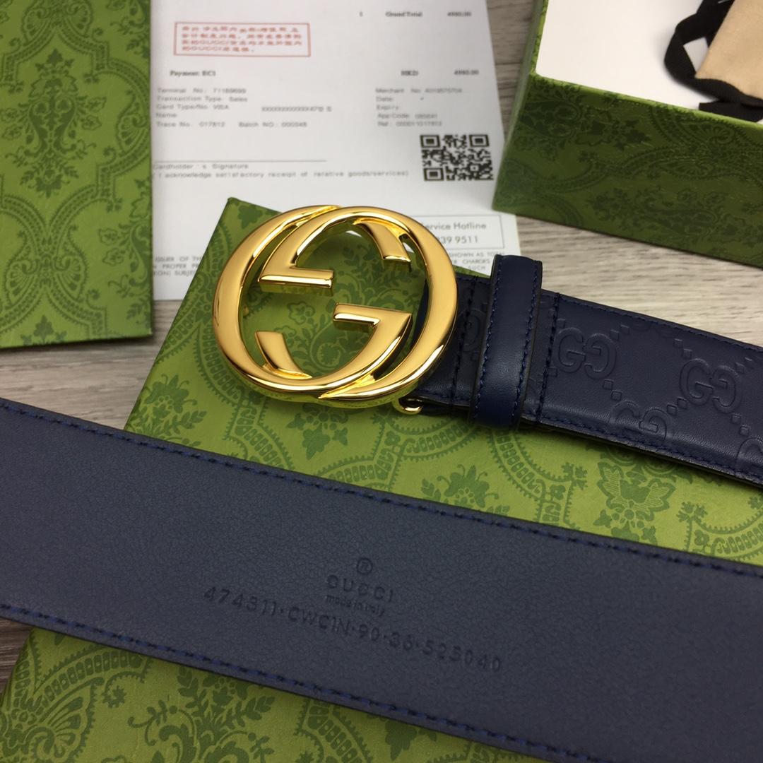 Gucci Leather Belt  40mm - FashionPlug