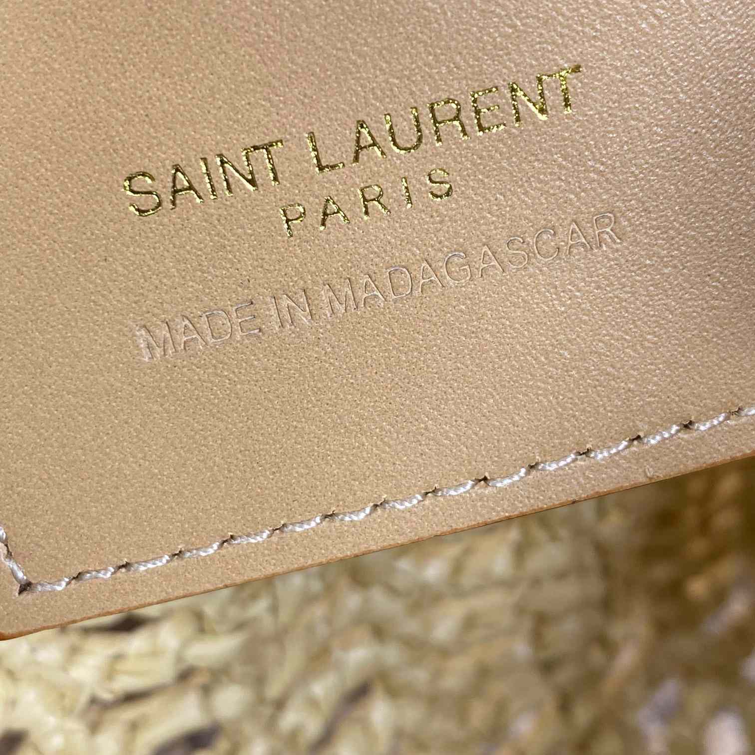 Saint Laurent Oxalis Bag In Raffia Macrame - FashionPlug