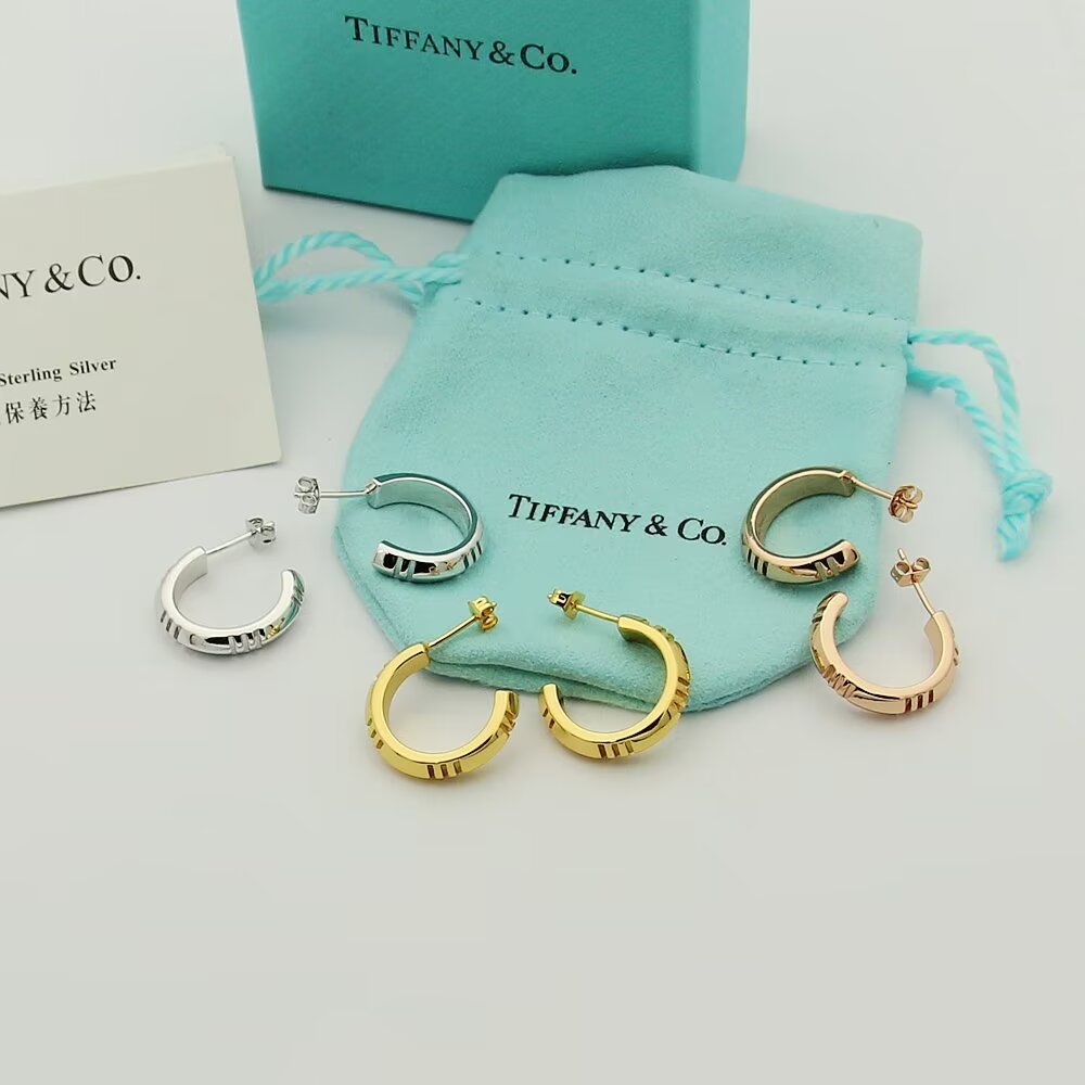 Tiffany & Co. Atlas X Hoop Earrings - FashionPlug