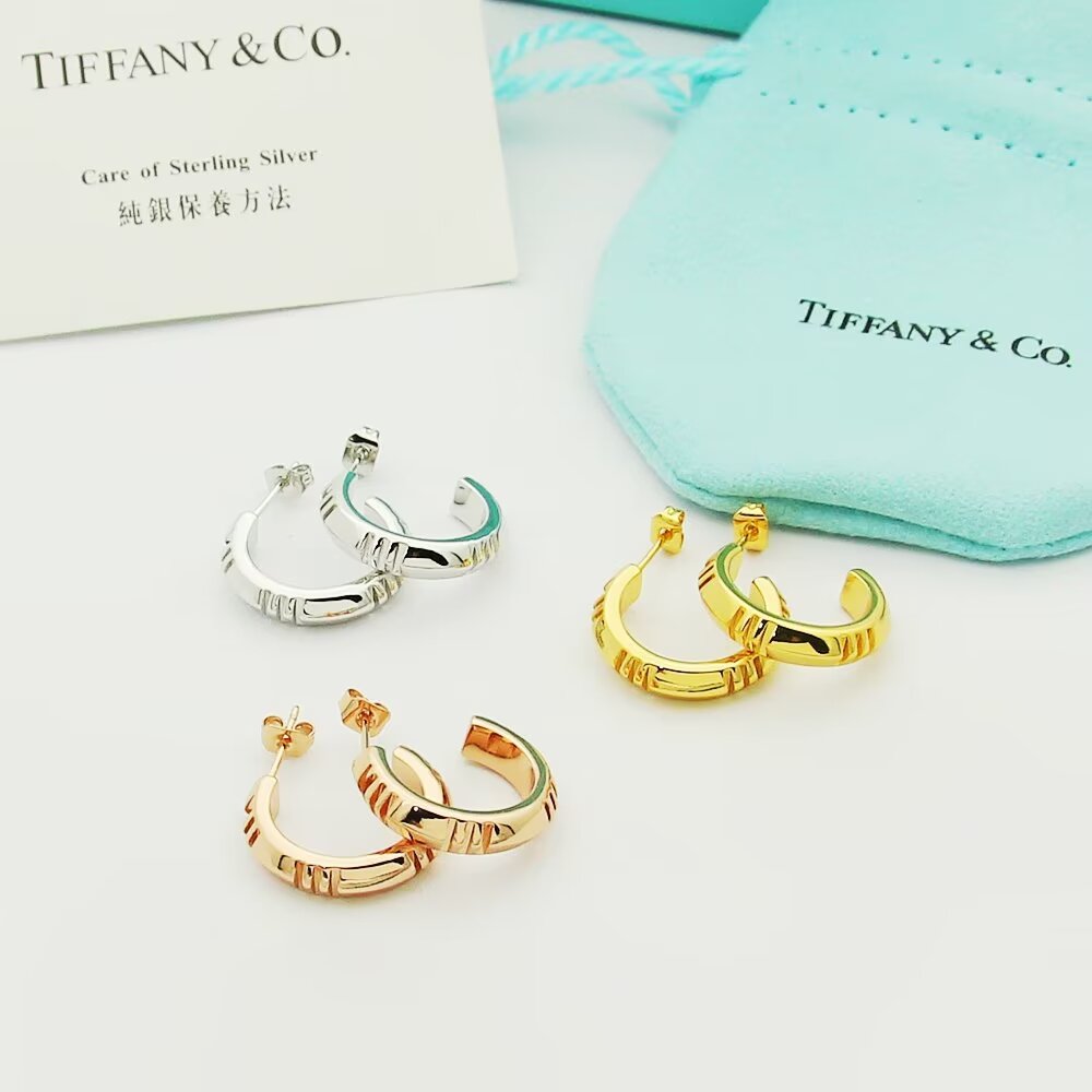 Tiffany & Co. Atlas X Hoop Earrings - FashionPlug