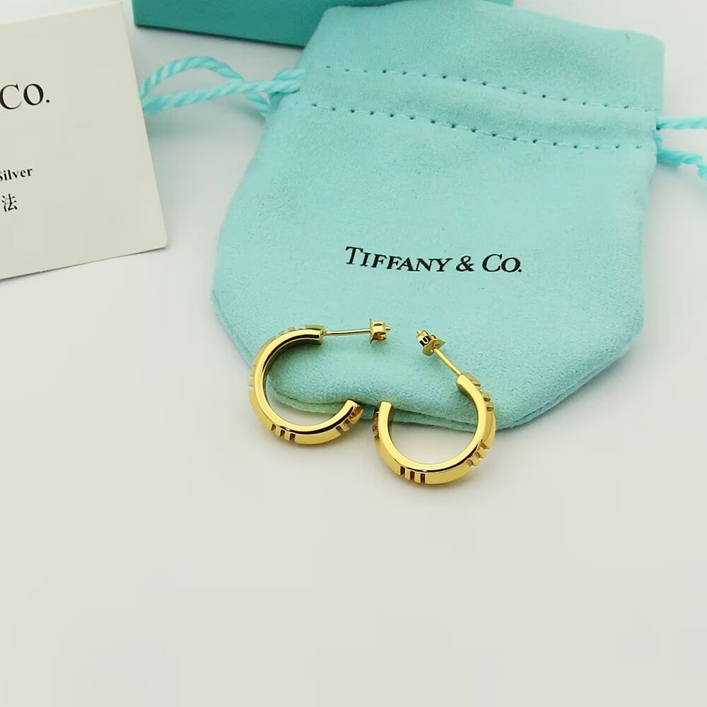 Tiffany & Co. Atlas X Hoop Earrings - FashionPlug