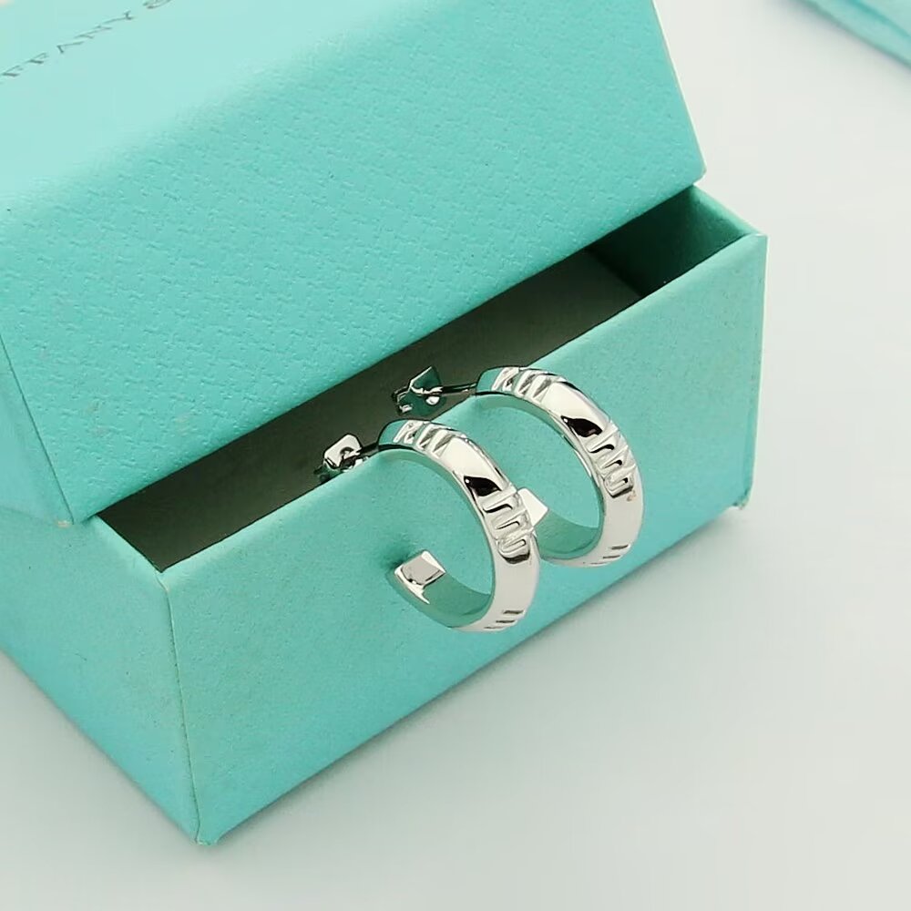 Tiffany & Co. Atlas X Hoop Earrings - FashionPlug