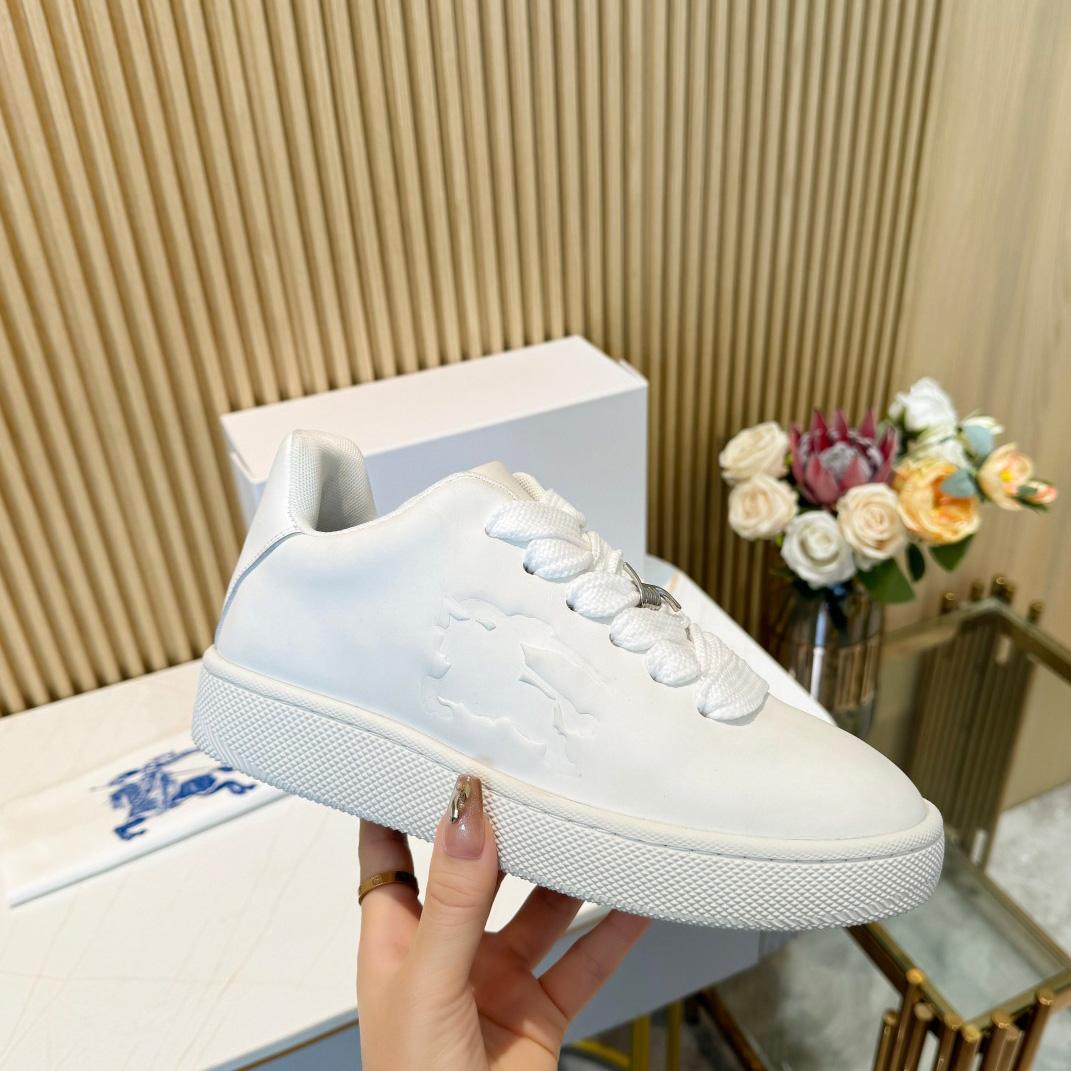 Burberry Leather Box Sneakers - FashionPlug