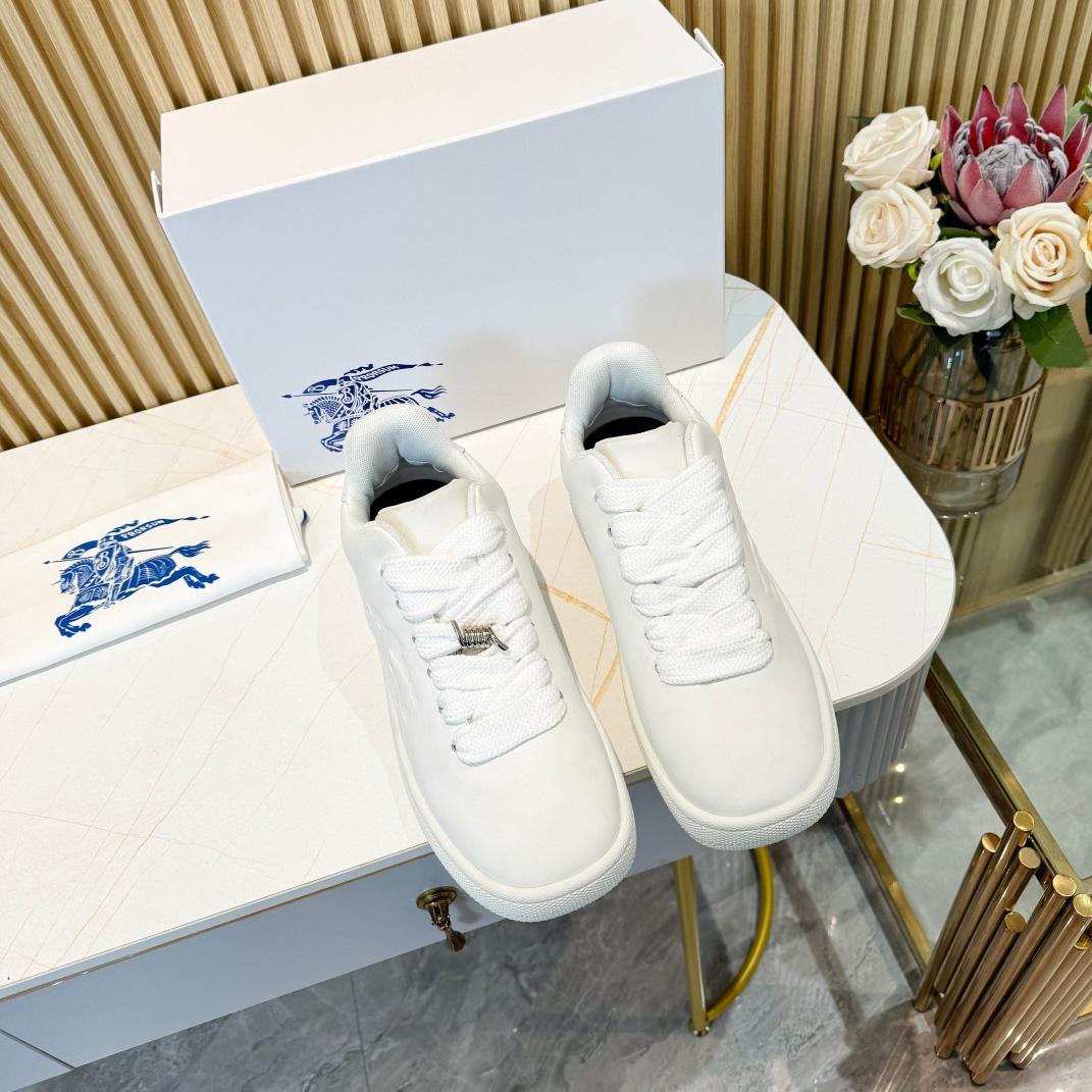 Burberry Leather Box Sneakers - FashionPlug
