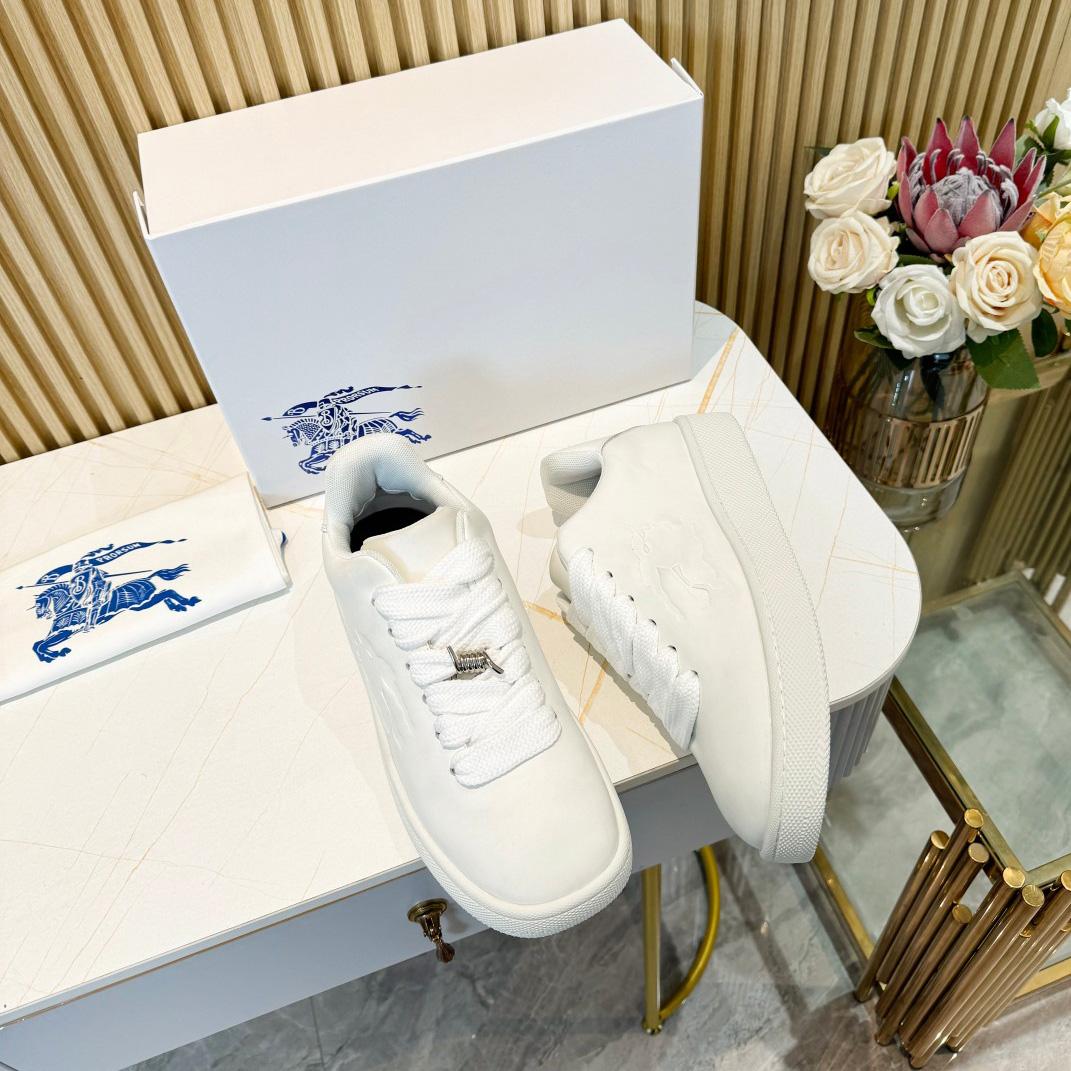 Burberry Leather Box Sneakers - FashionPlug