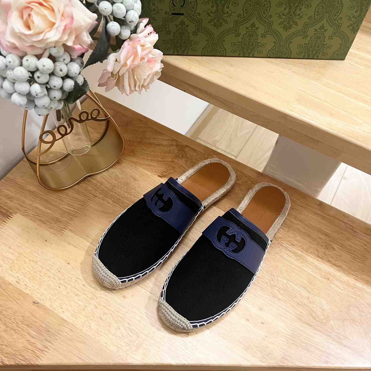 Gucci Interlocking G Slide Espadrille - FashionPlug