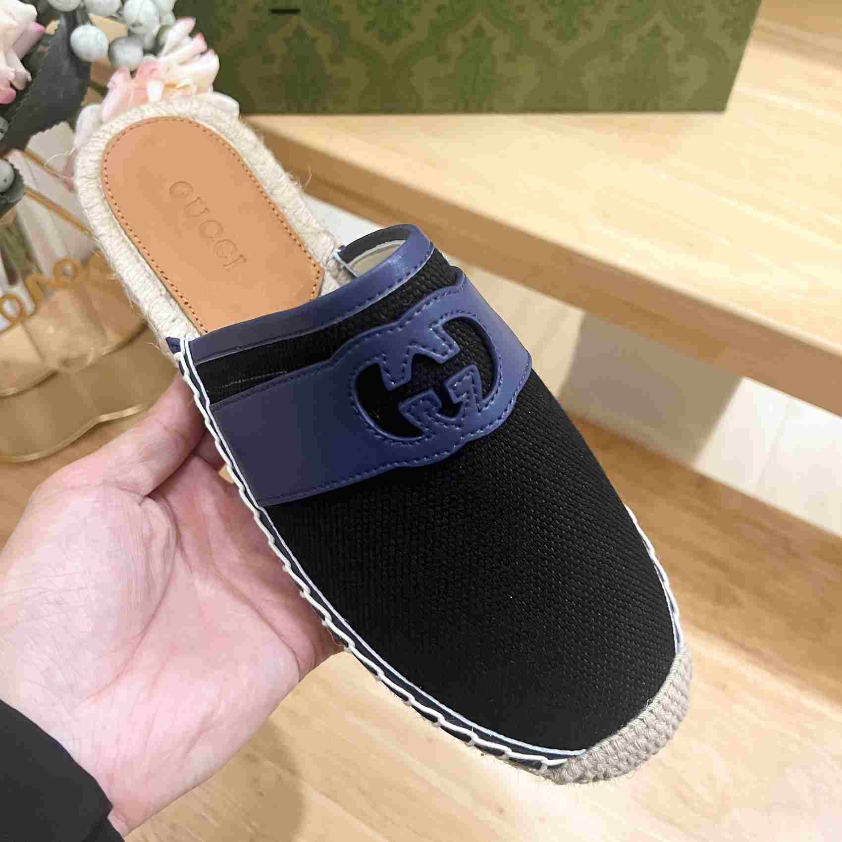 Gucci Interlocking G Slide Espadrille - FashionPlug
