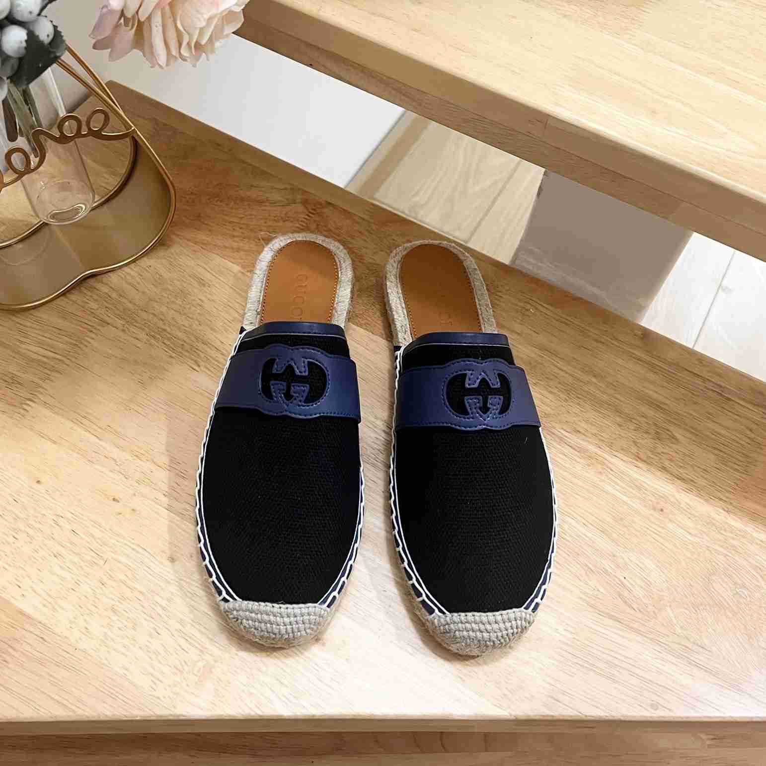 Gucci Interlocking G Slide Espadrille - FashionPlug