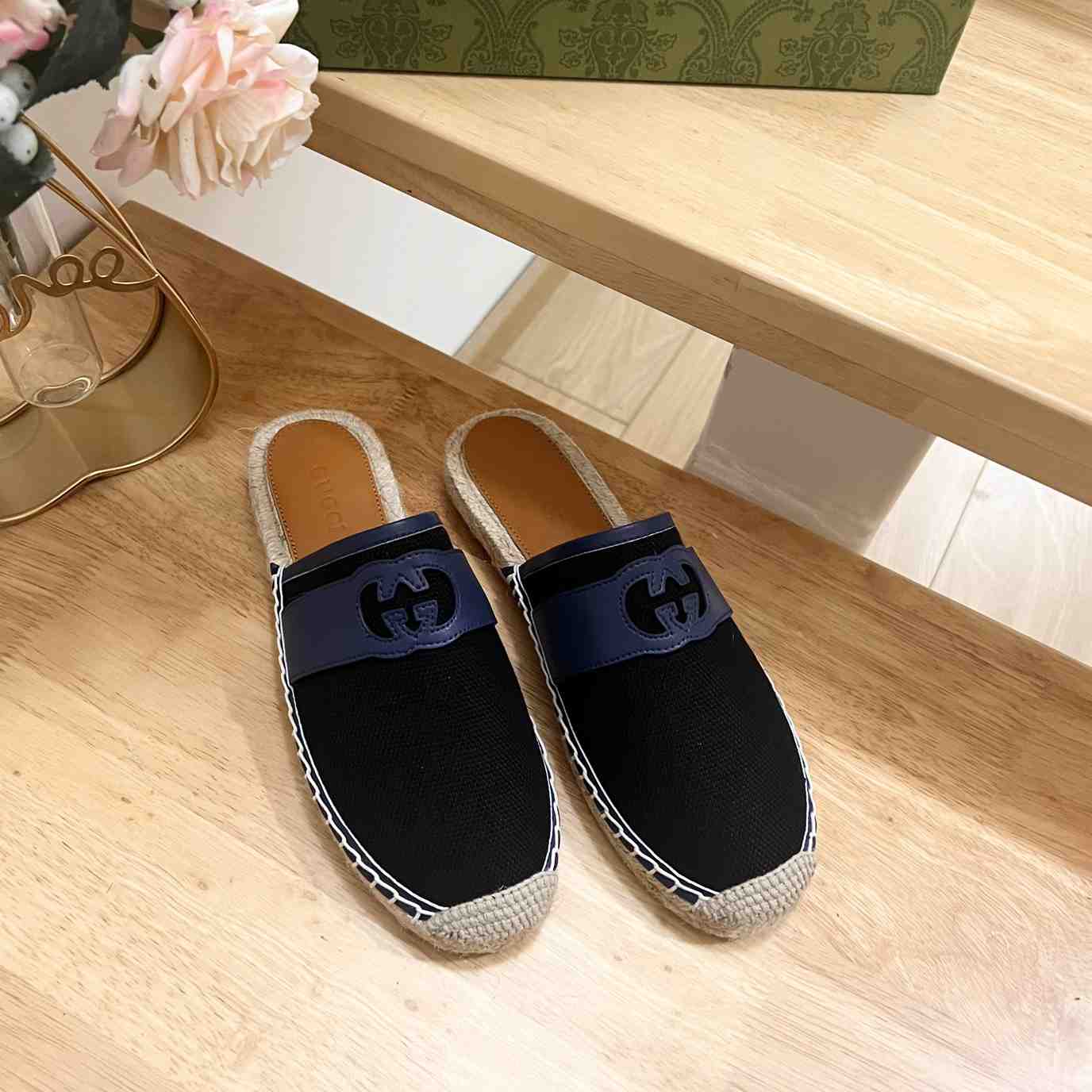 Gucci Interlocking G Slide Espadrille - FashionPlug