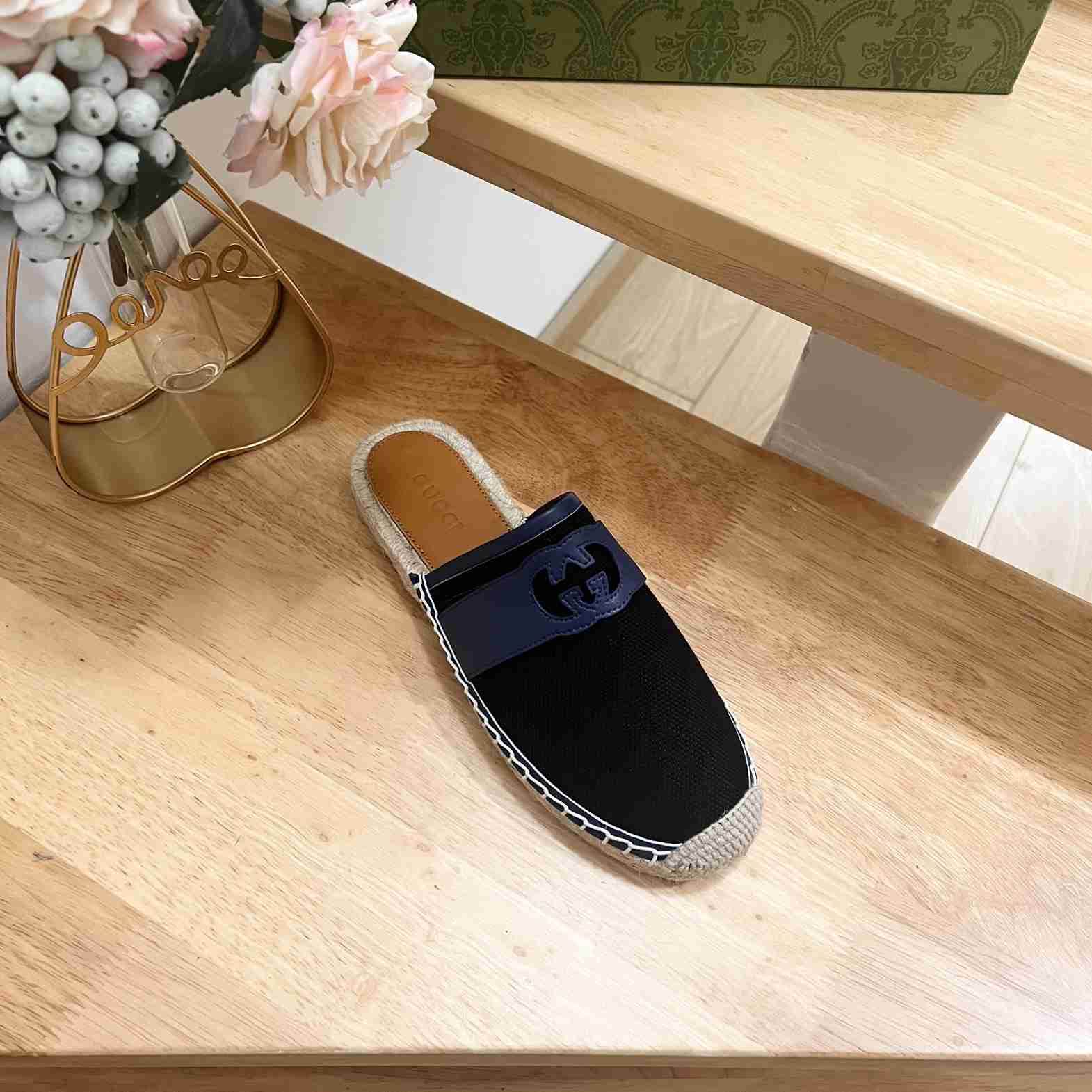 Gucci Interlocking G Slide Espadrille - FashionPlug
