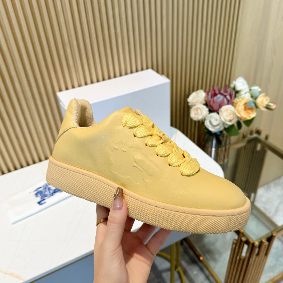 Burberry Leather Box Sneakers - FashionPlug