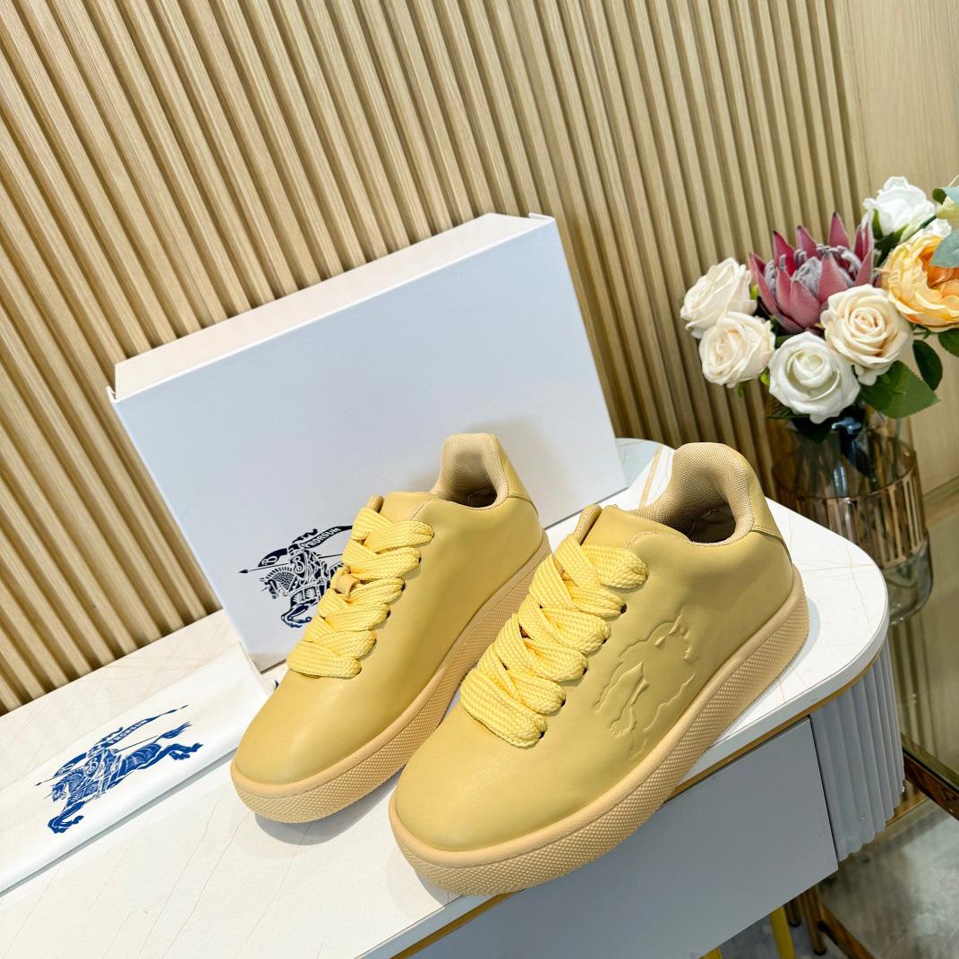 Burberry Leather Box Sneakers - FashionPlug