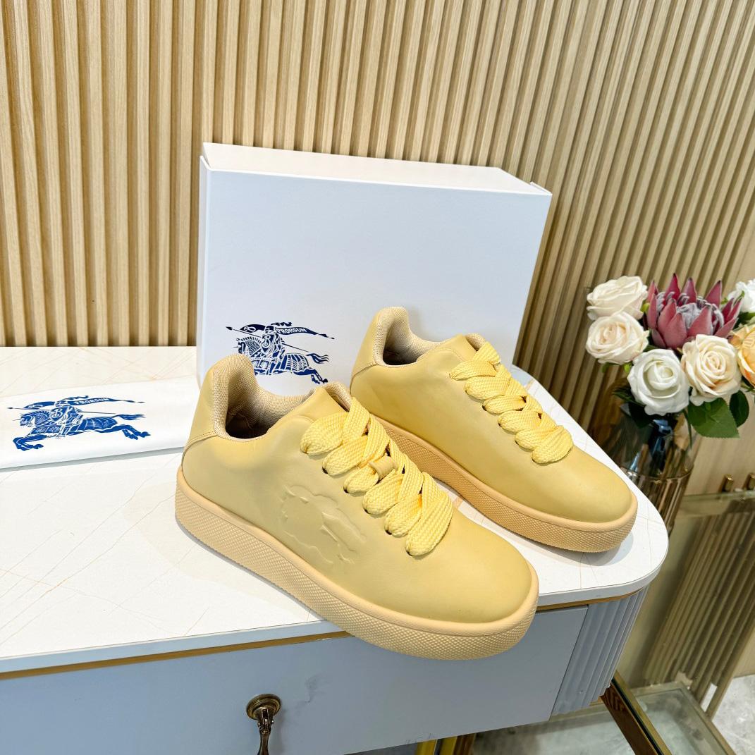 Burberry Leather Box Sneakers - FashionPlug