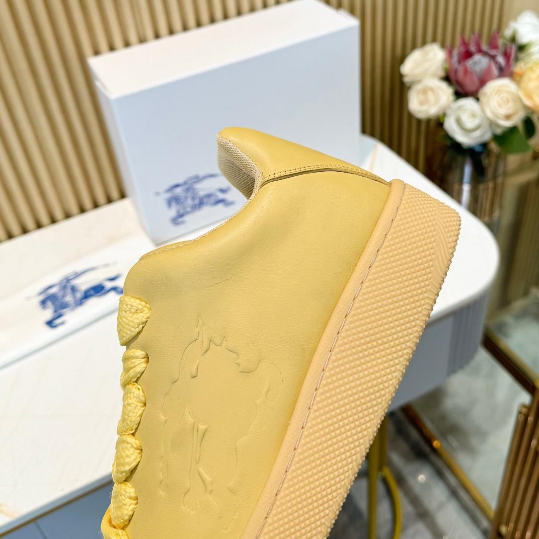 Burberry Leather Box Sneakers - FashionPlug