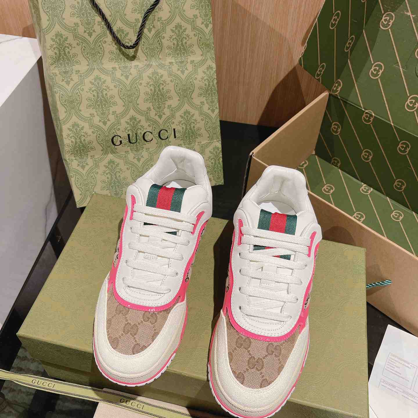 Gucci Re-Web Sneakers - FashionPlug