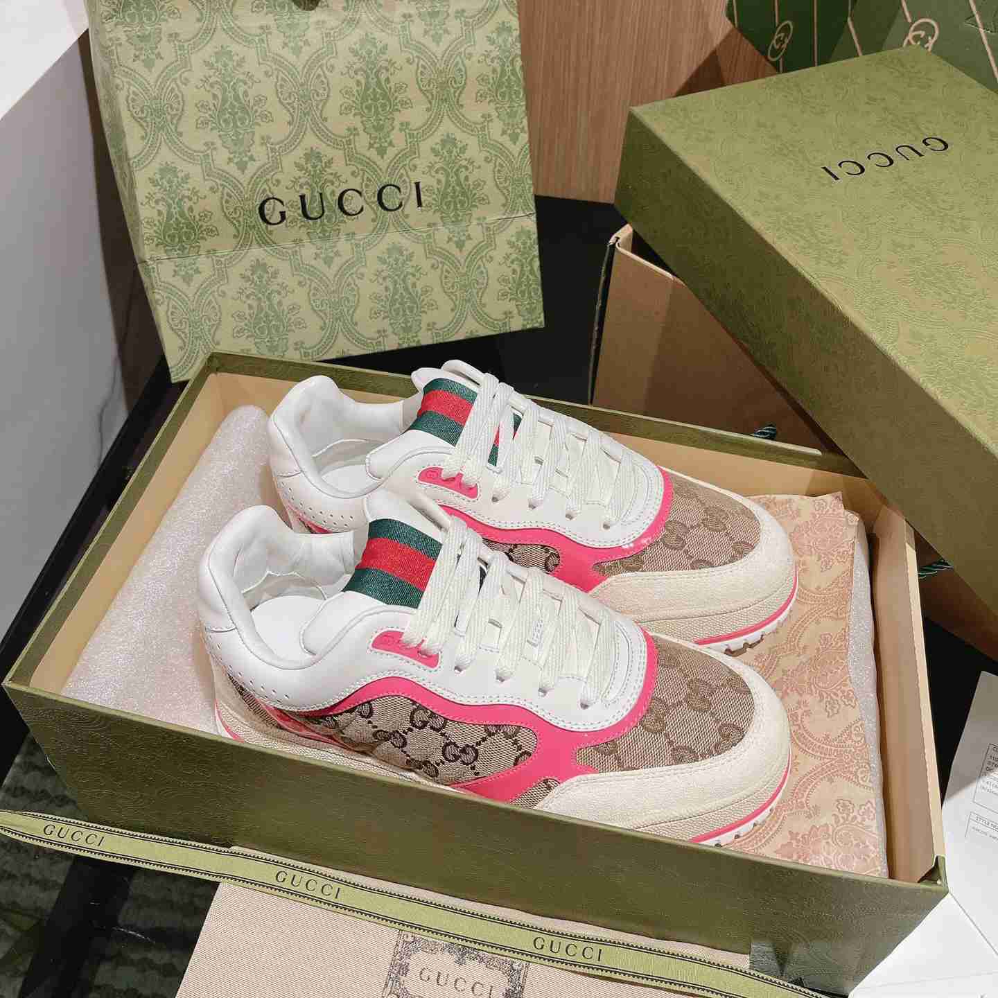 Gucci Re-Web Sneakers - FashionPlug