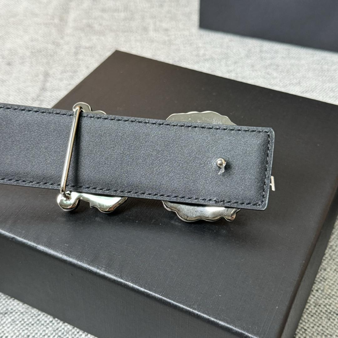 Dolce & Gabbana DG Logo-buckle Leather Belt   40mm - FashionPlug