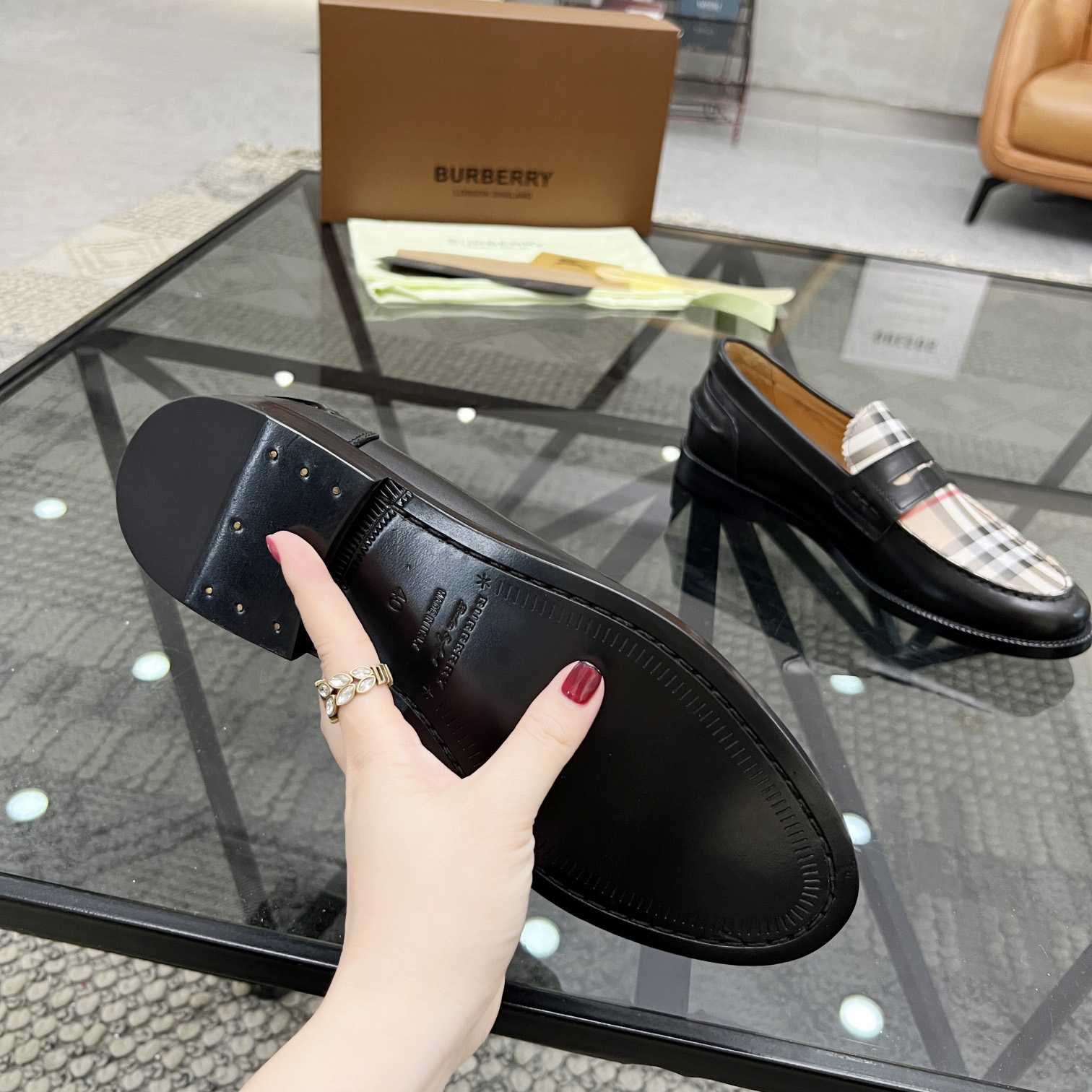 Burberry Vintage Check Penny Loafers - FashionPlug