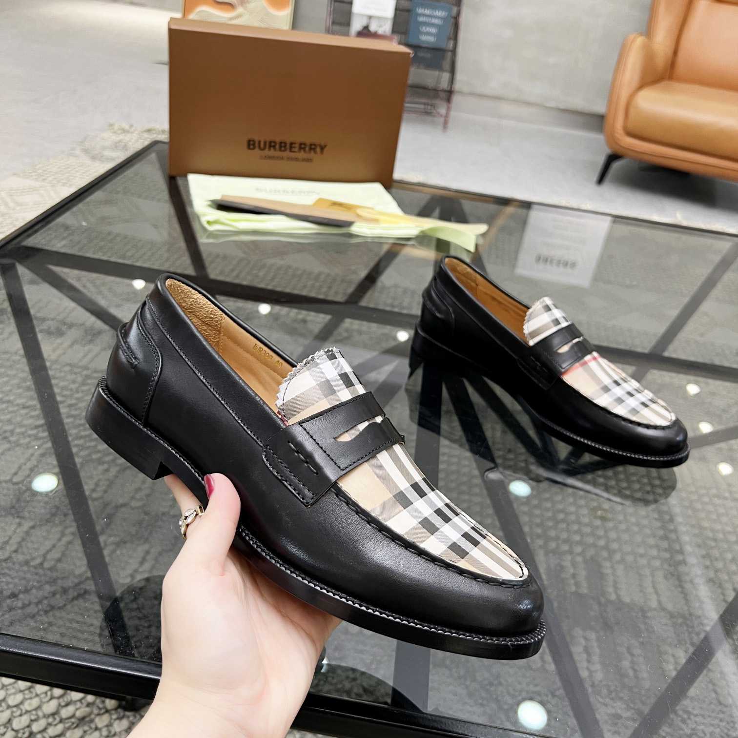 Burberry Vintage Check Penny Loafers - FashionPlug