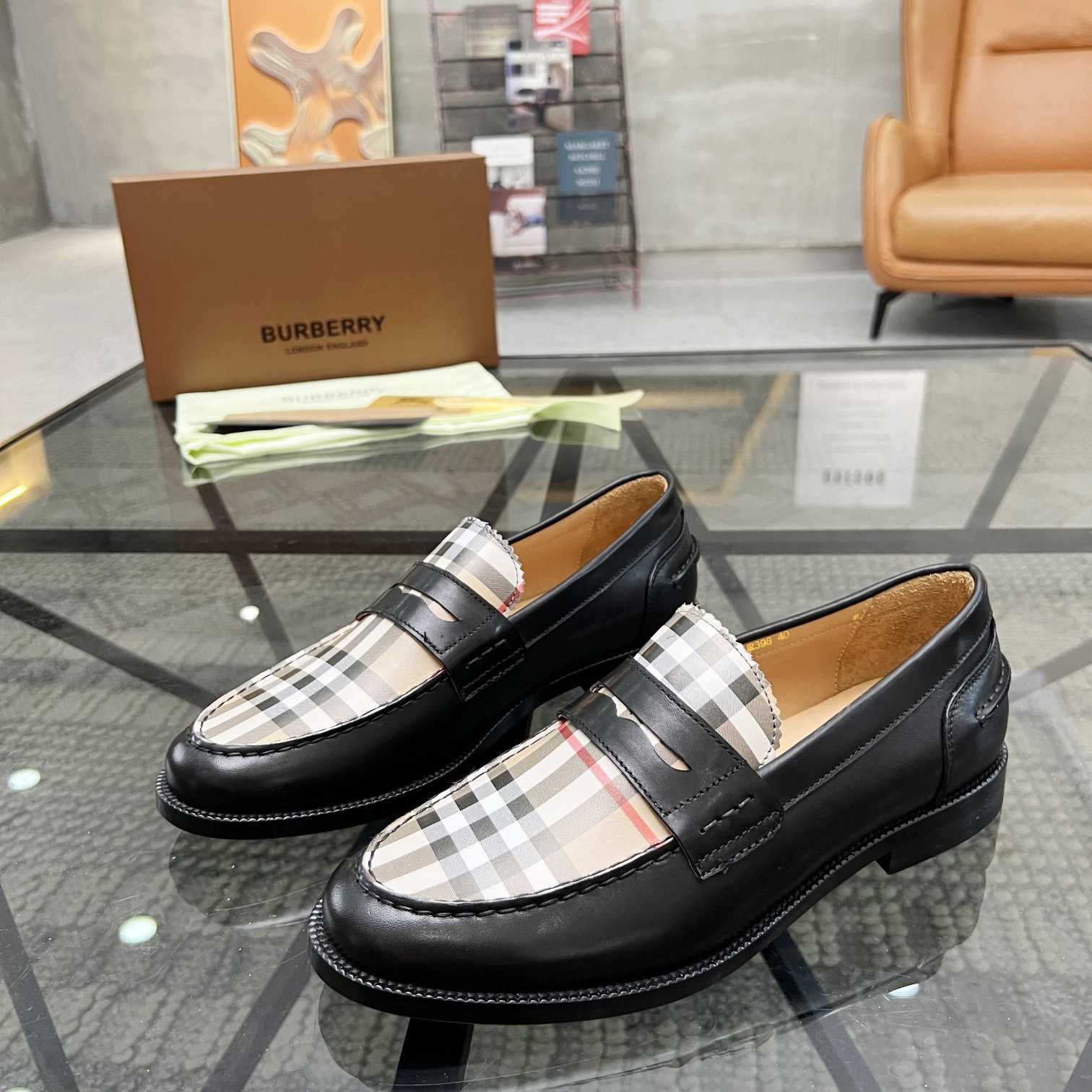 Burberry Vintage Check Penny Loafers - FashionPlug