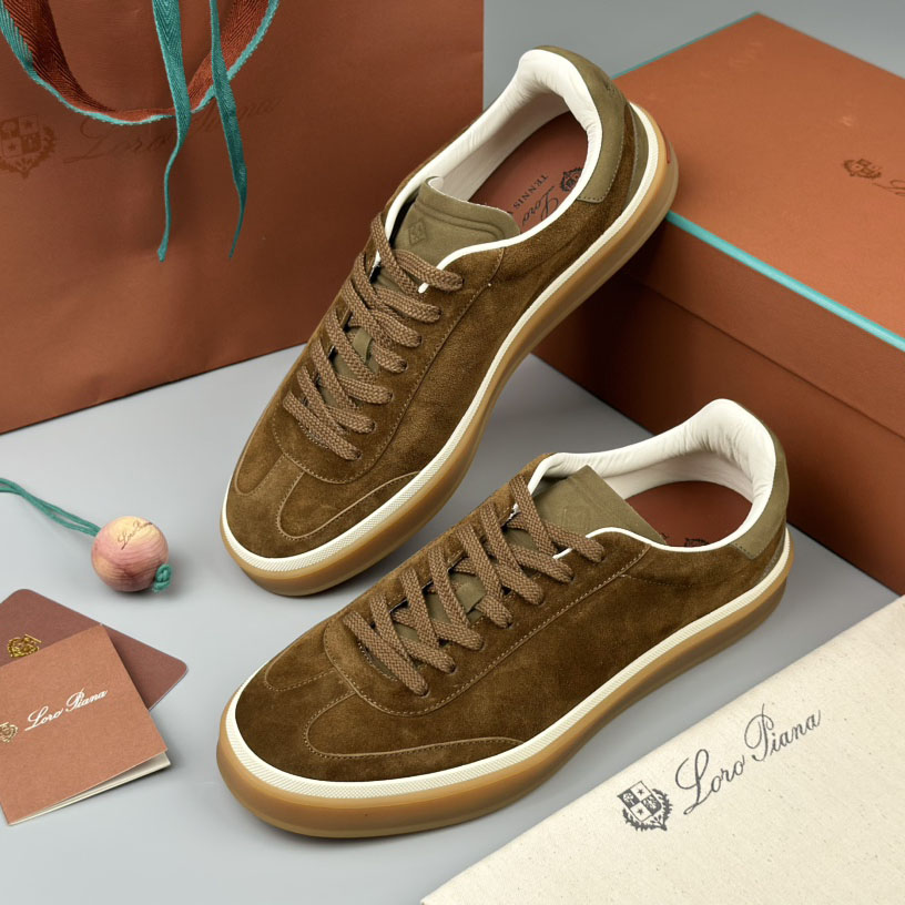 Loro Piana Low-top Lace-up Sneakers - FashionPlug