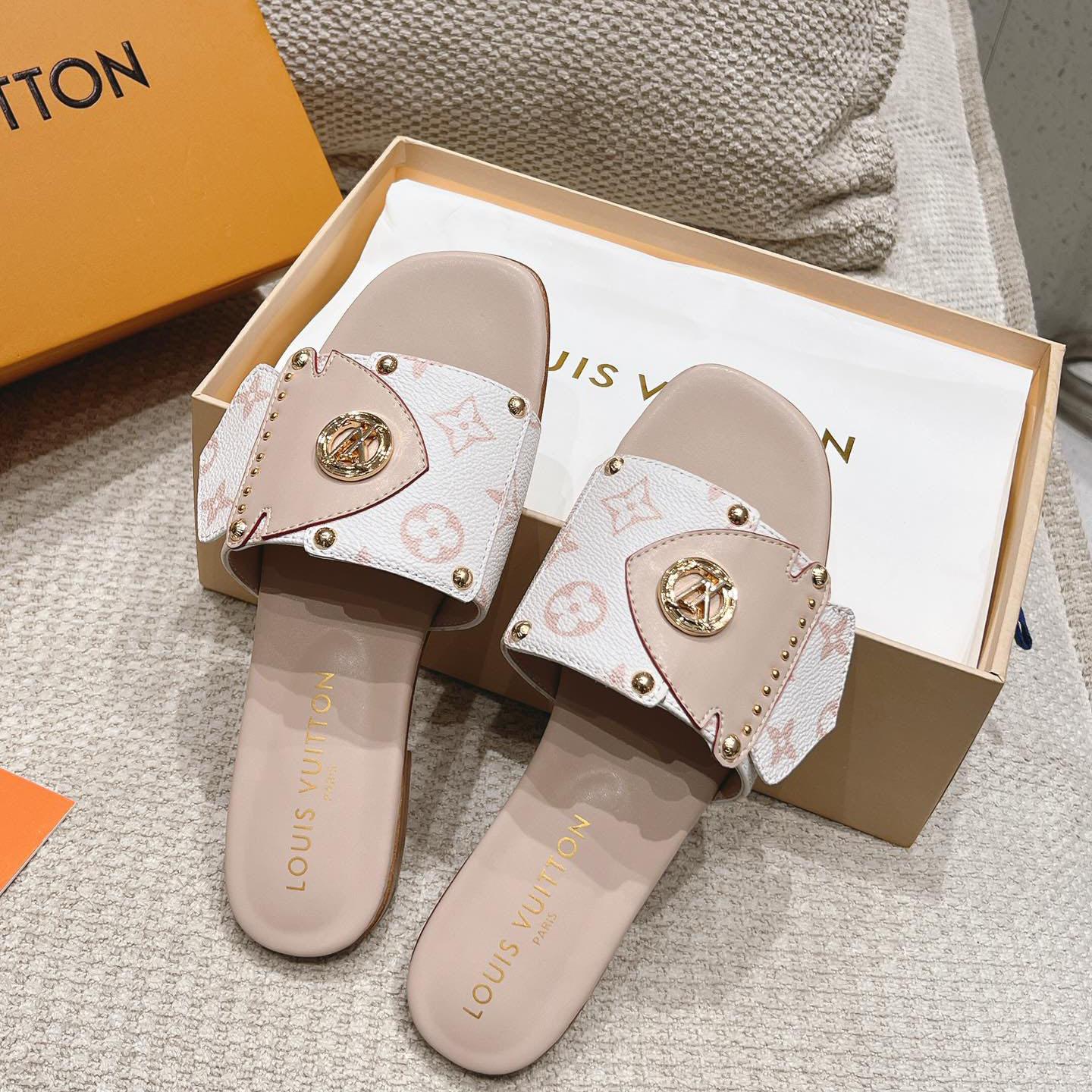 Louis Vuitton LV Frame Flat Mule   1ACXIM - FashionPlug