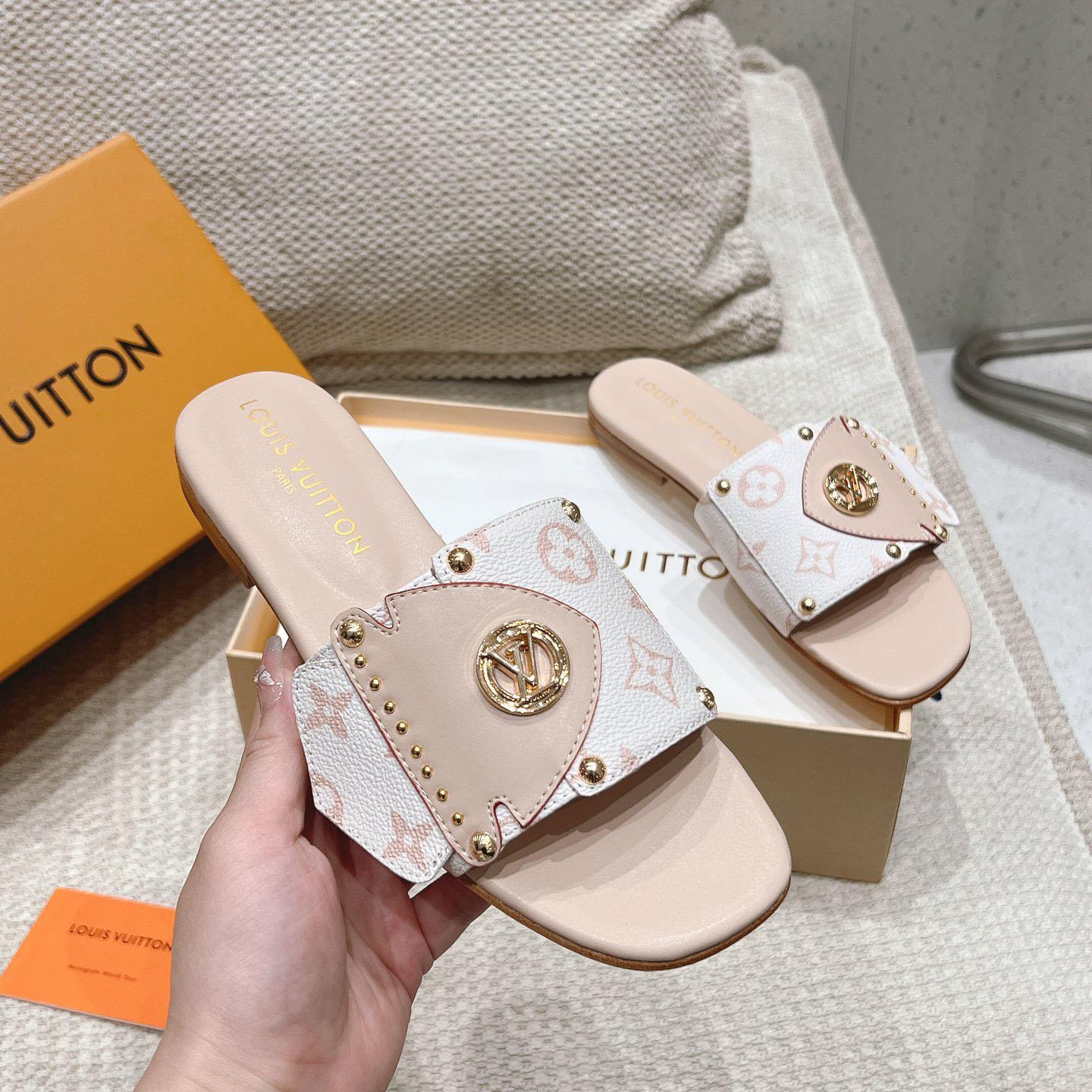 Louis Vuitton LV Frame Flat Mule   1ACXIM - FashionPlug