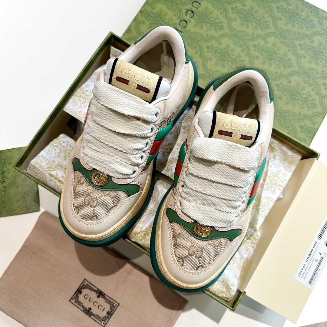 Gucci Screener Trainer With Web - FashionPlug