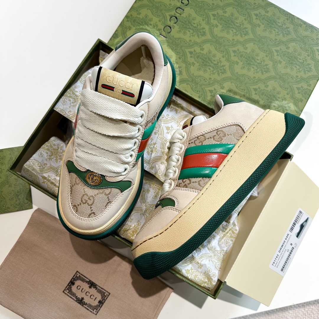 Gucci Screener Trainer With Web - FashionPlug