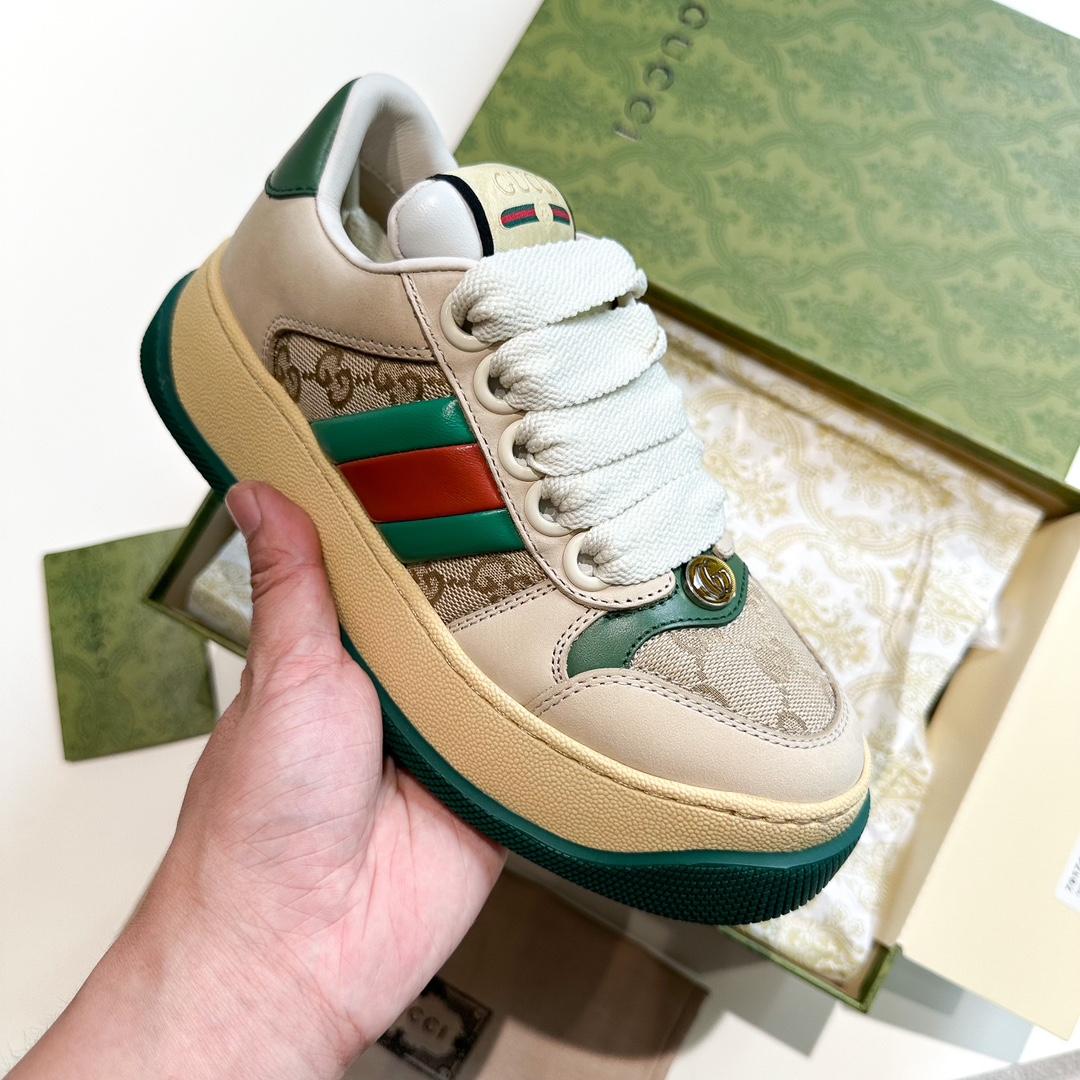Gucci Screener Trainer With Web - FashionPlug