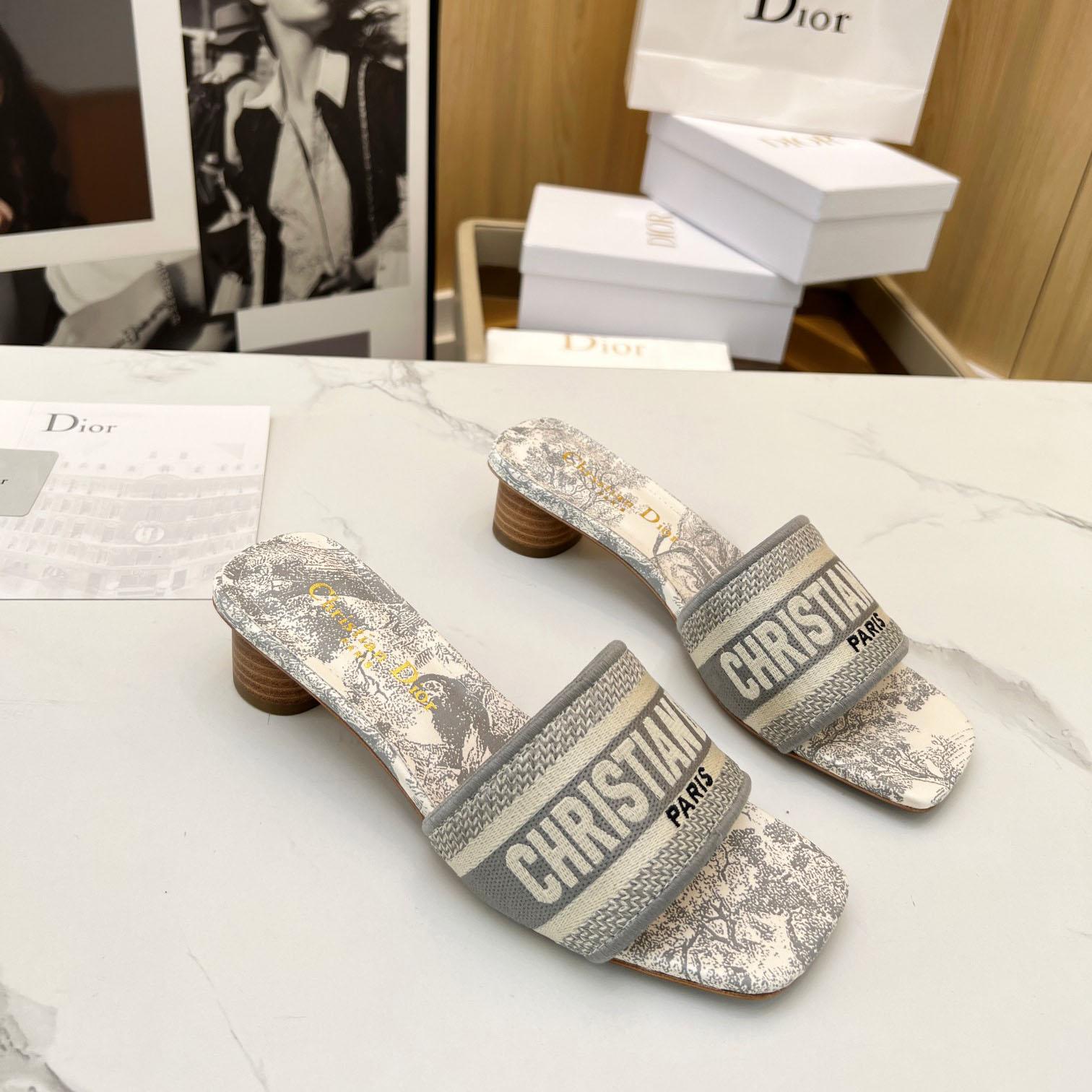 Dior Dway Heeled Slide - FashionPlug