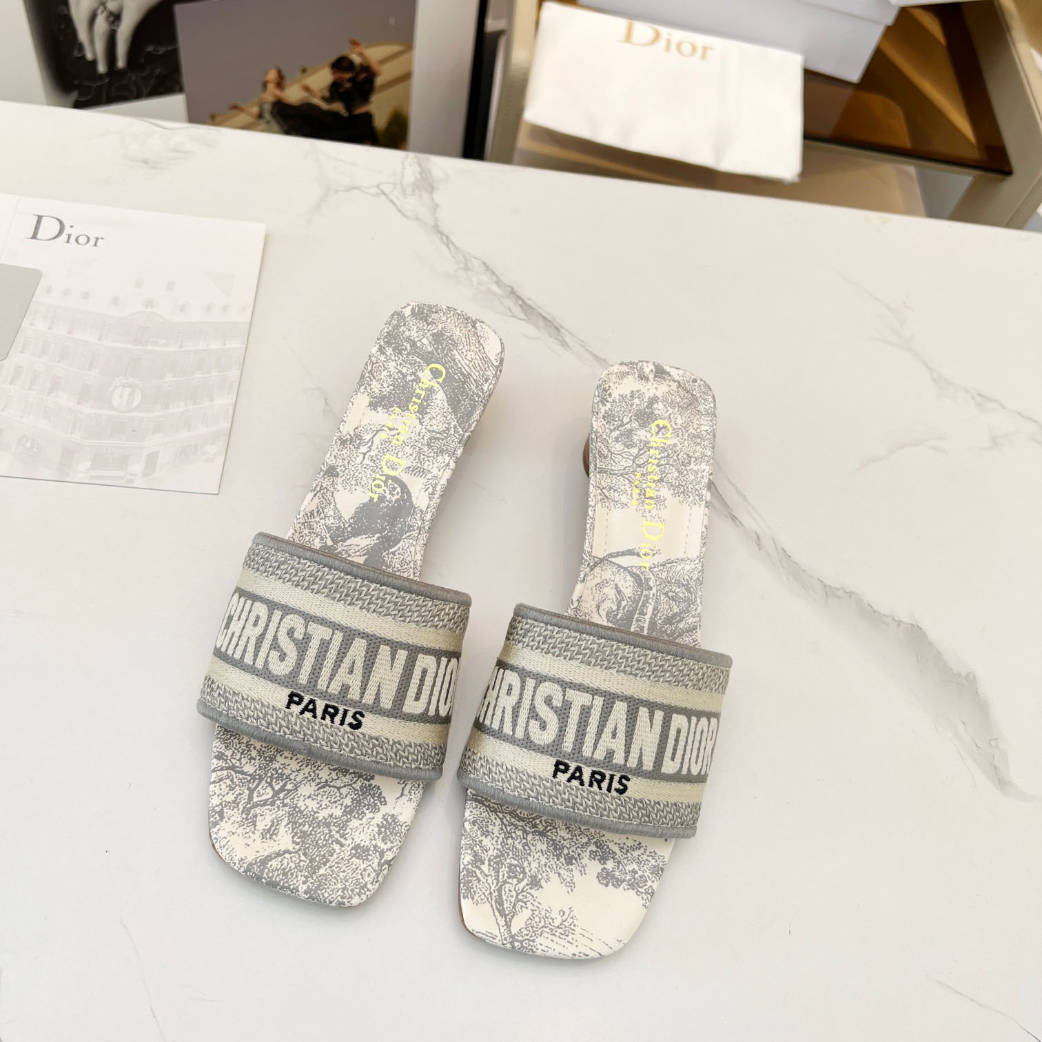 Dior Dway Heeled Slide - FashionPlug