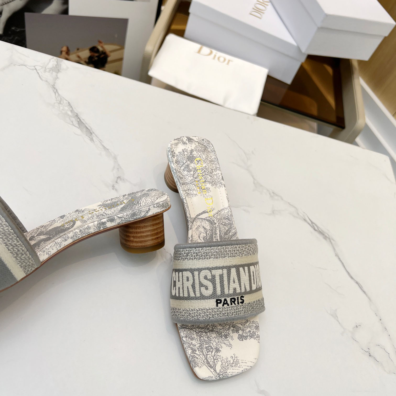 Dior Dway Heeled Slide - FashionPlug