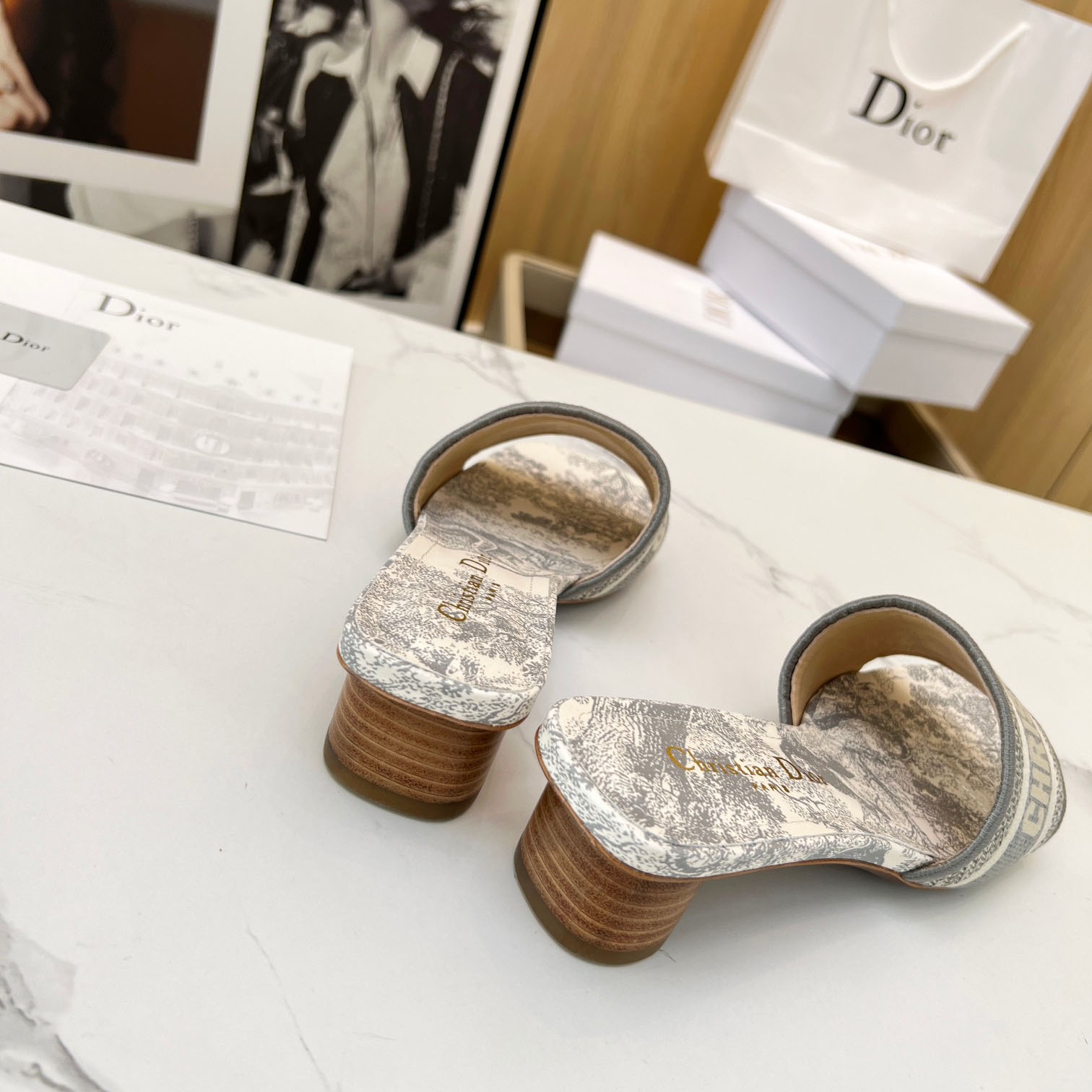 Dior Dway Heeled Slide - FashionPlug