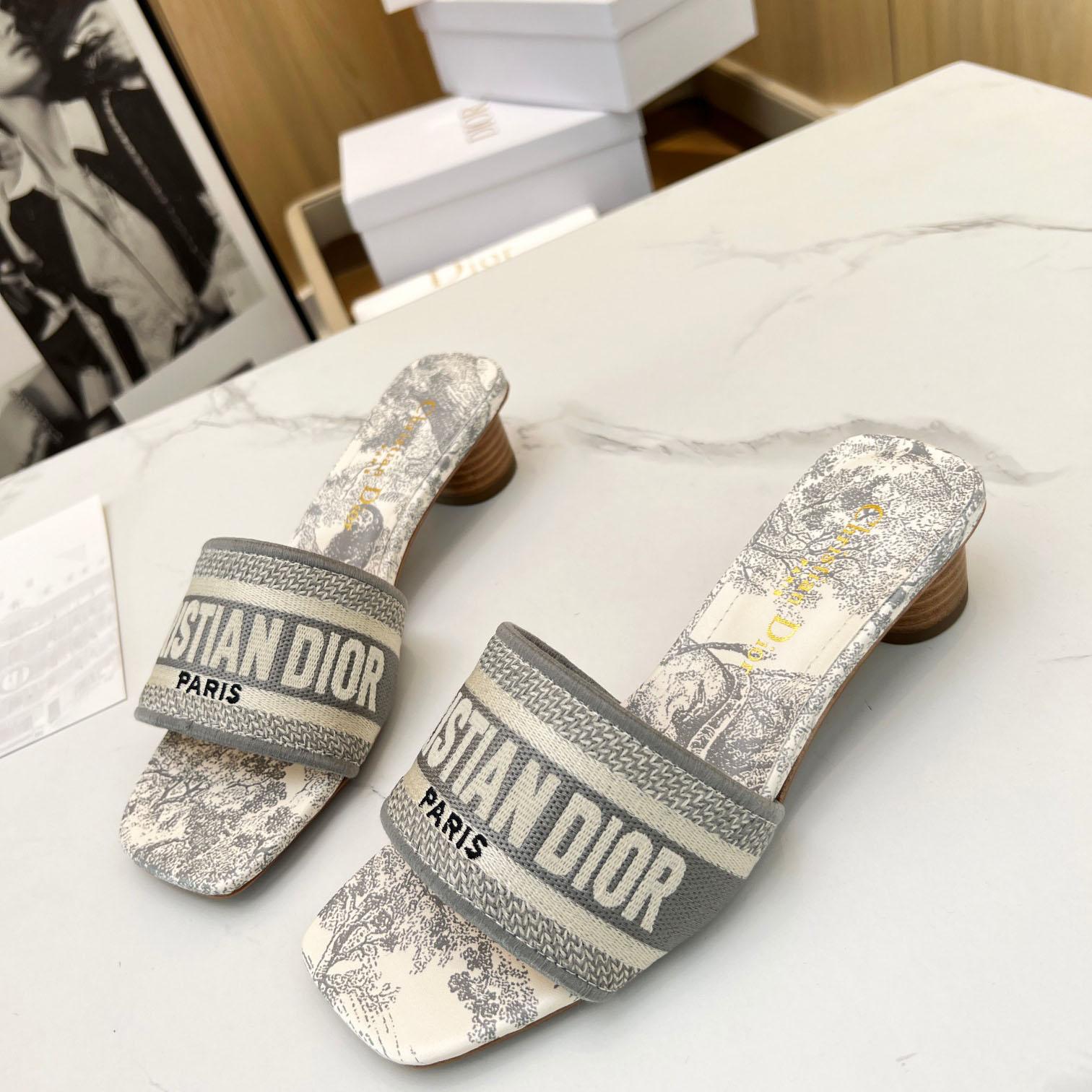 Dior Dway Heeled Slide - FashionPlug