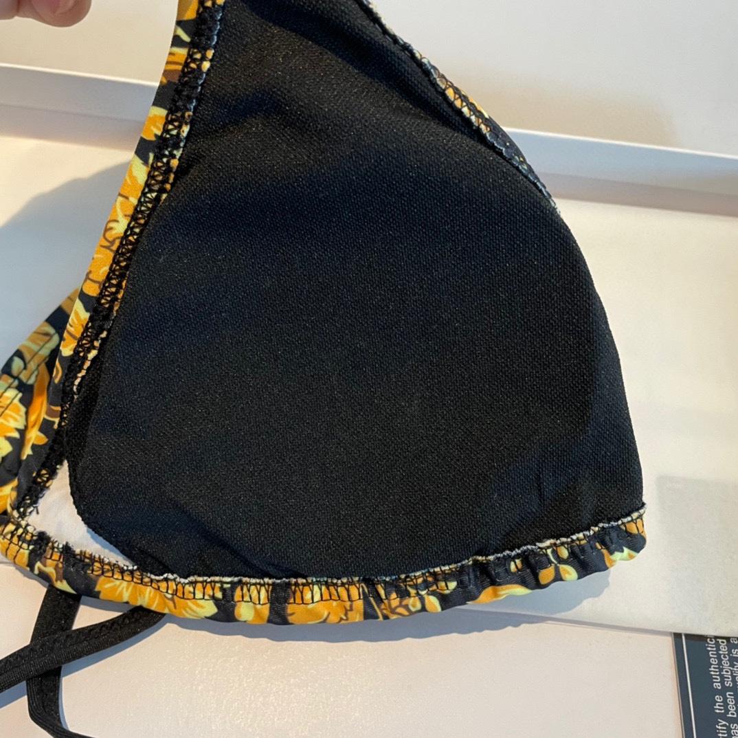 Versace Baroque-print Triangle Bikini  - FashionPlug