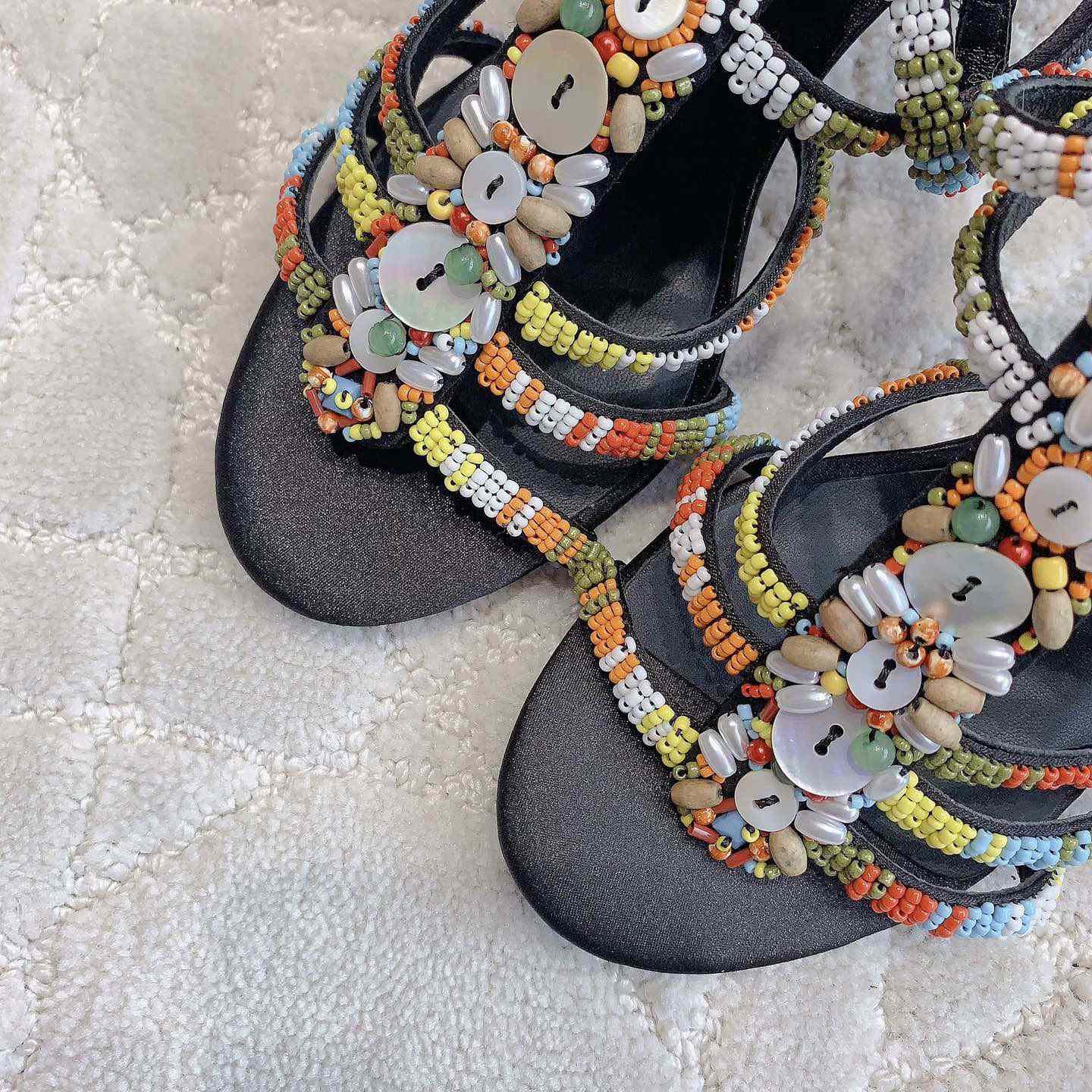 Rene Caovilla Rebecca 90mm Sandals - FashionPlug