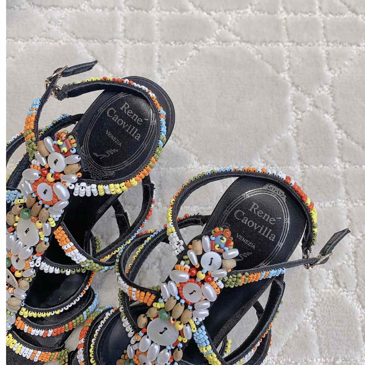 Rene Caovilla Rebecca 90mm Sandals - FashionPlug