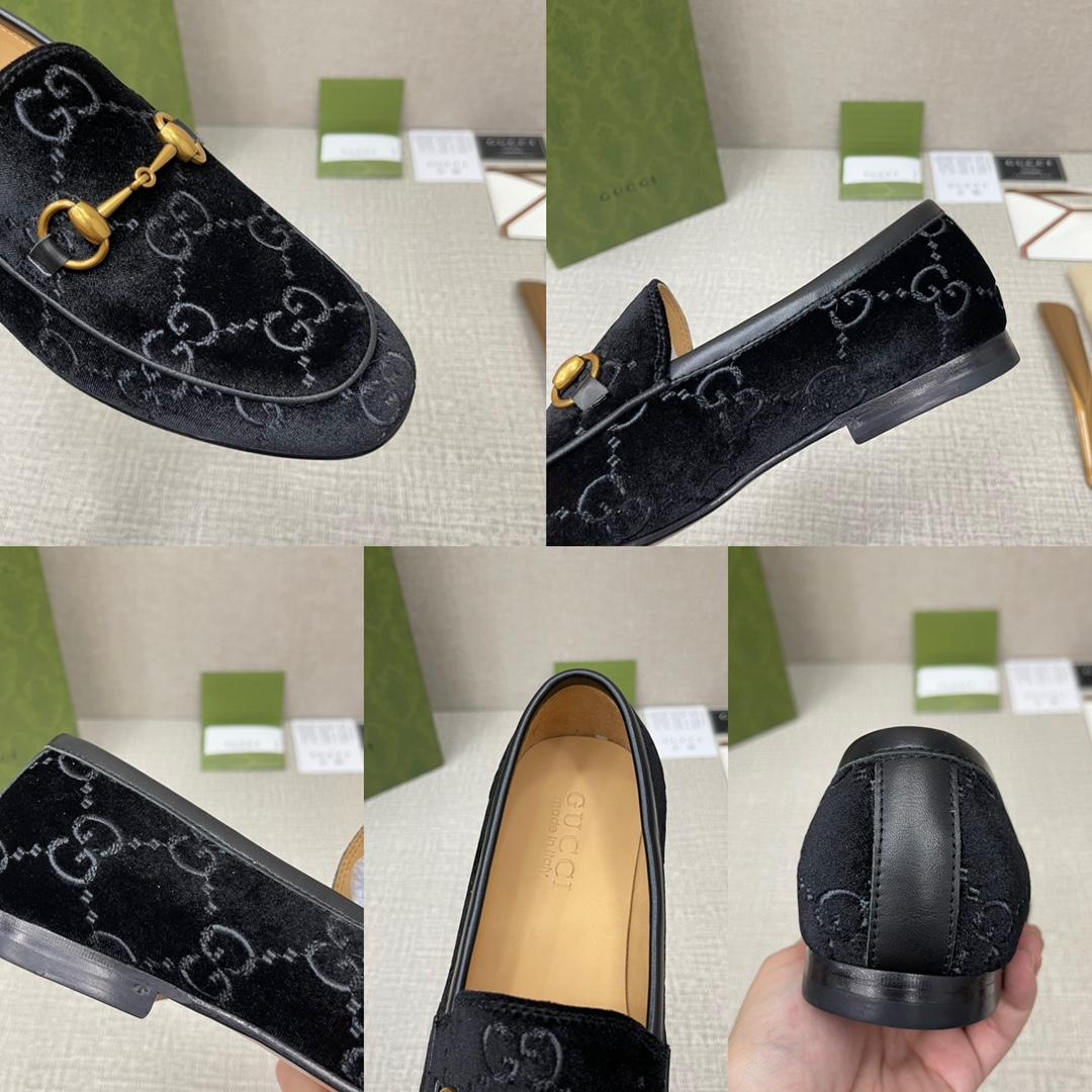 GUCCI Jordaan GG Velvet Loafer - FashionPlug