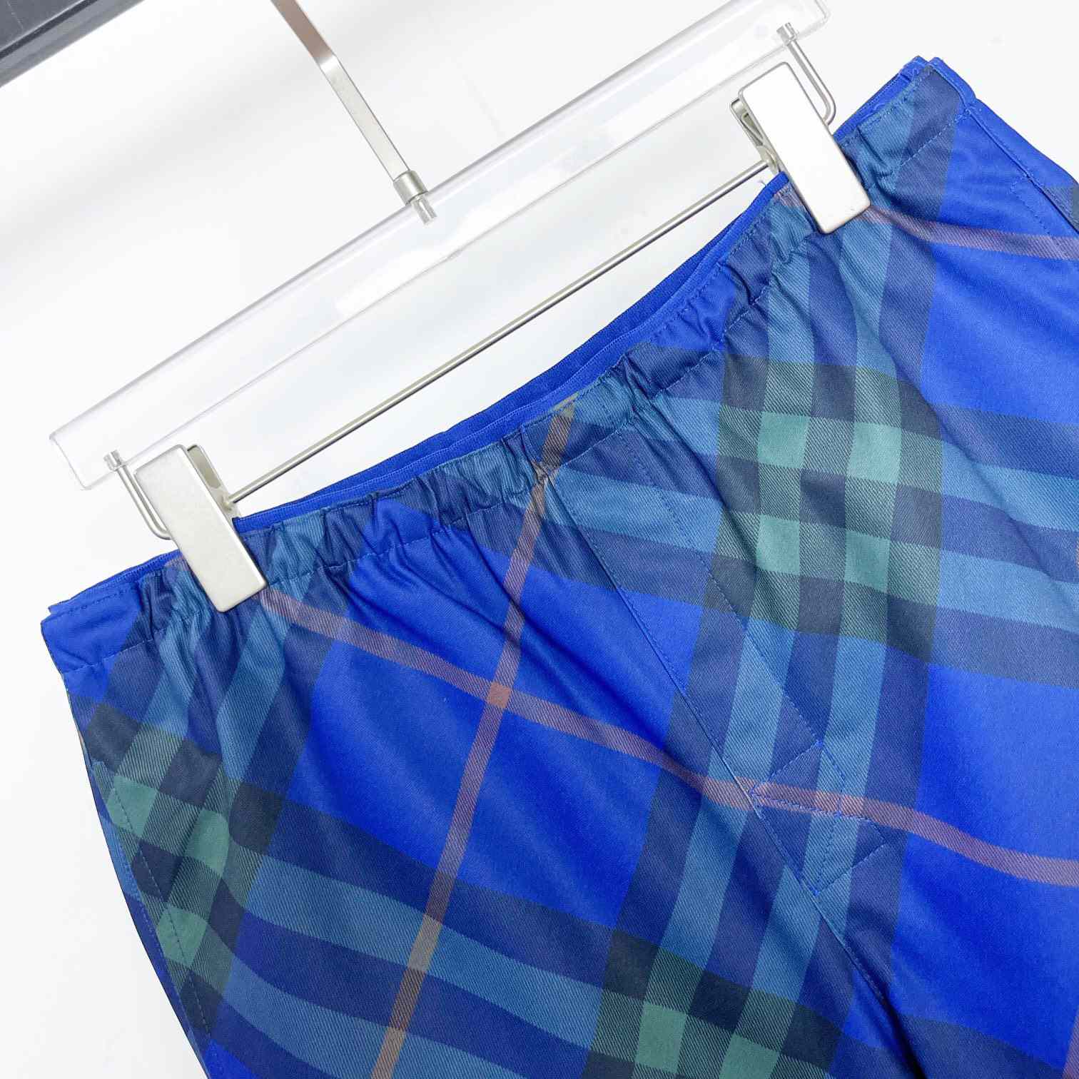 Burberry Checkered Twill Swim Shorts - FashionPlug