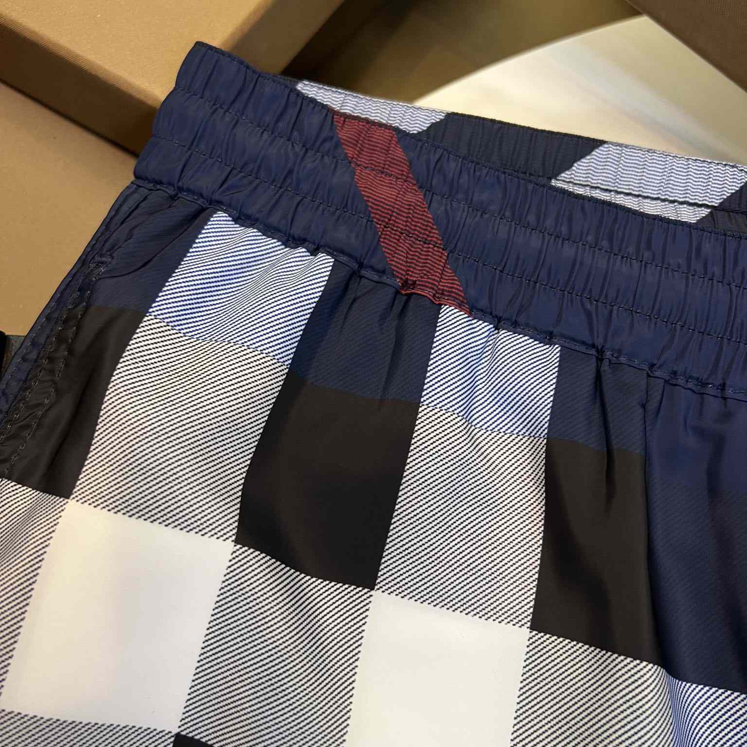 Burberry Checkered Twill Swim Shorts - FashionPlug