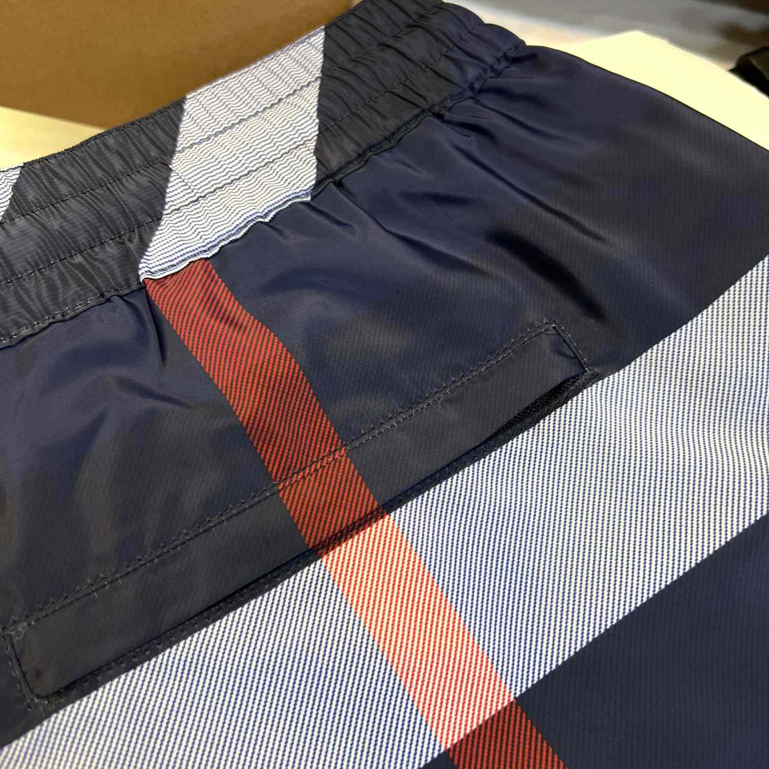 Burberry Checkered Twill Swim Shorts - FashionPlug