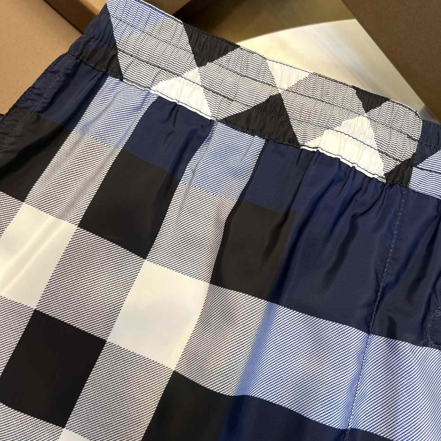 Burberry Checkered Twill Swim Shorts - FashionPlug