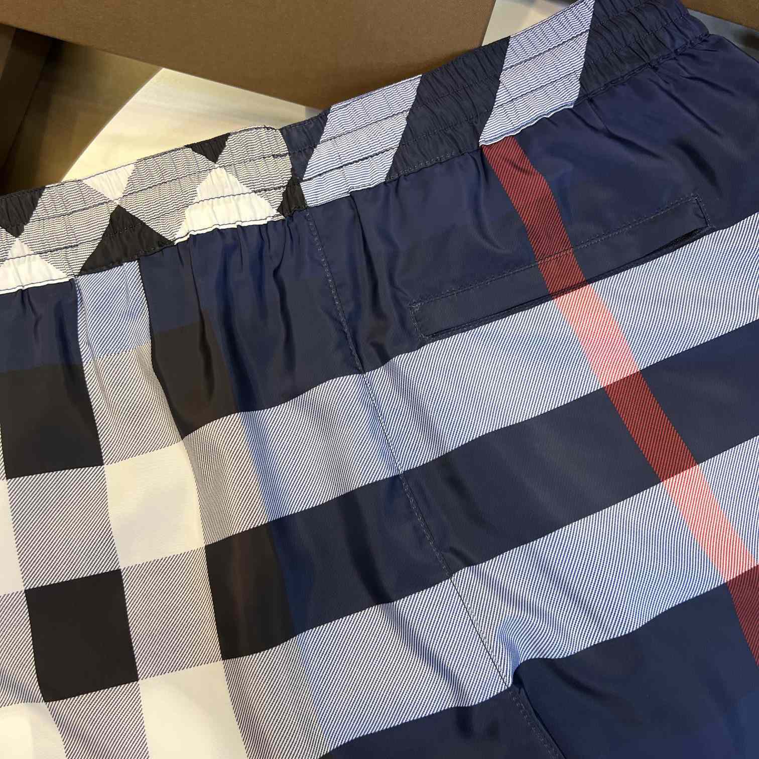 Burberry Checkered Twill Swim Shorts - FashionPlug