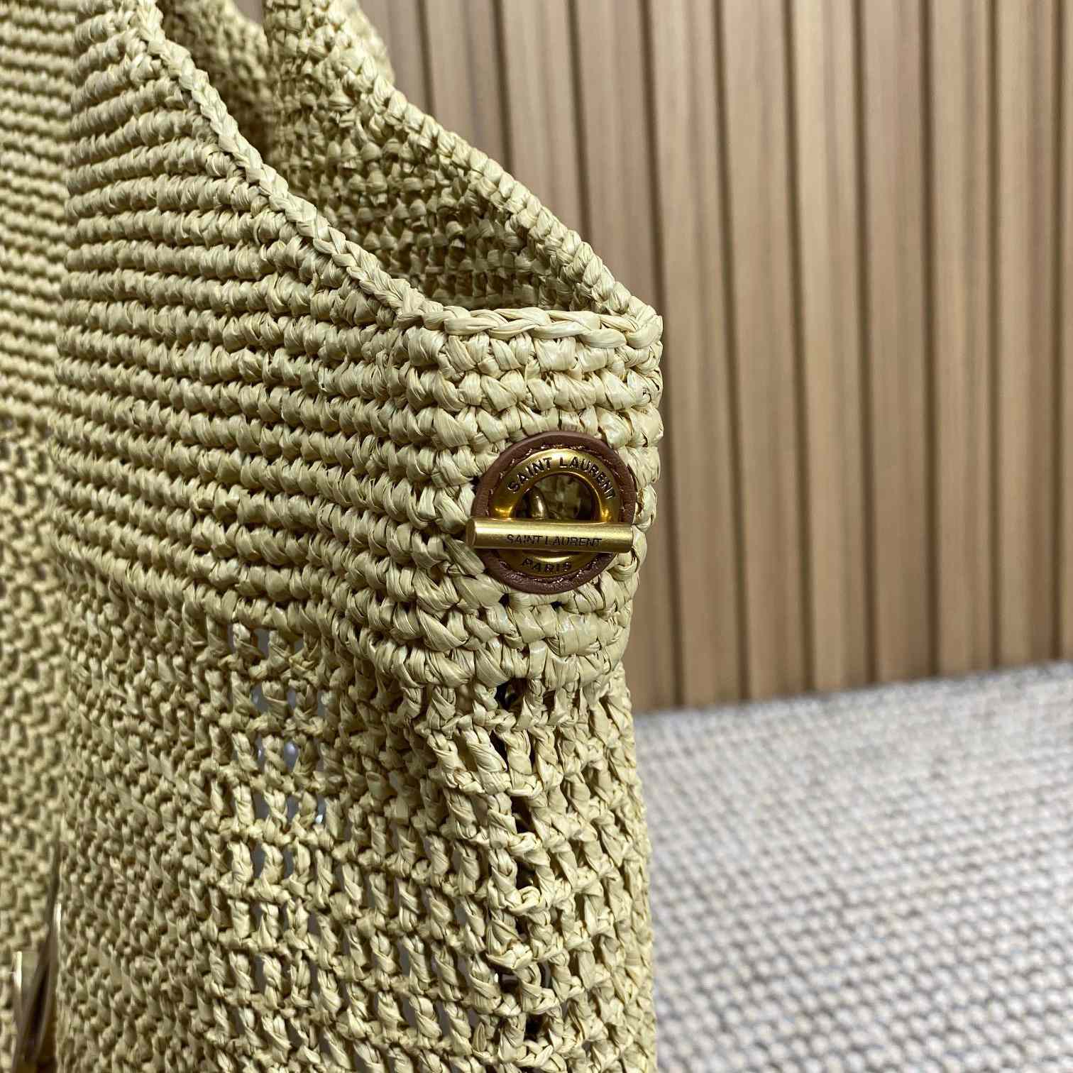 Saint Laurent Icare In Raffia - FashionPlug