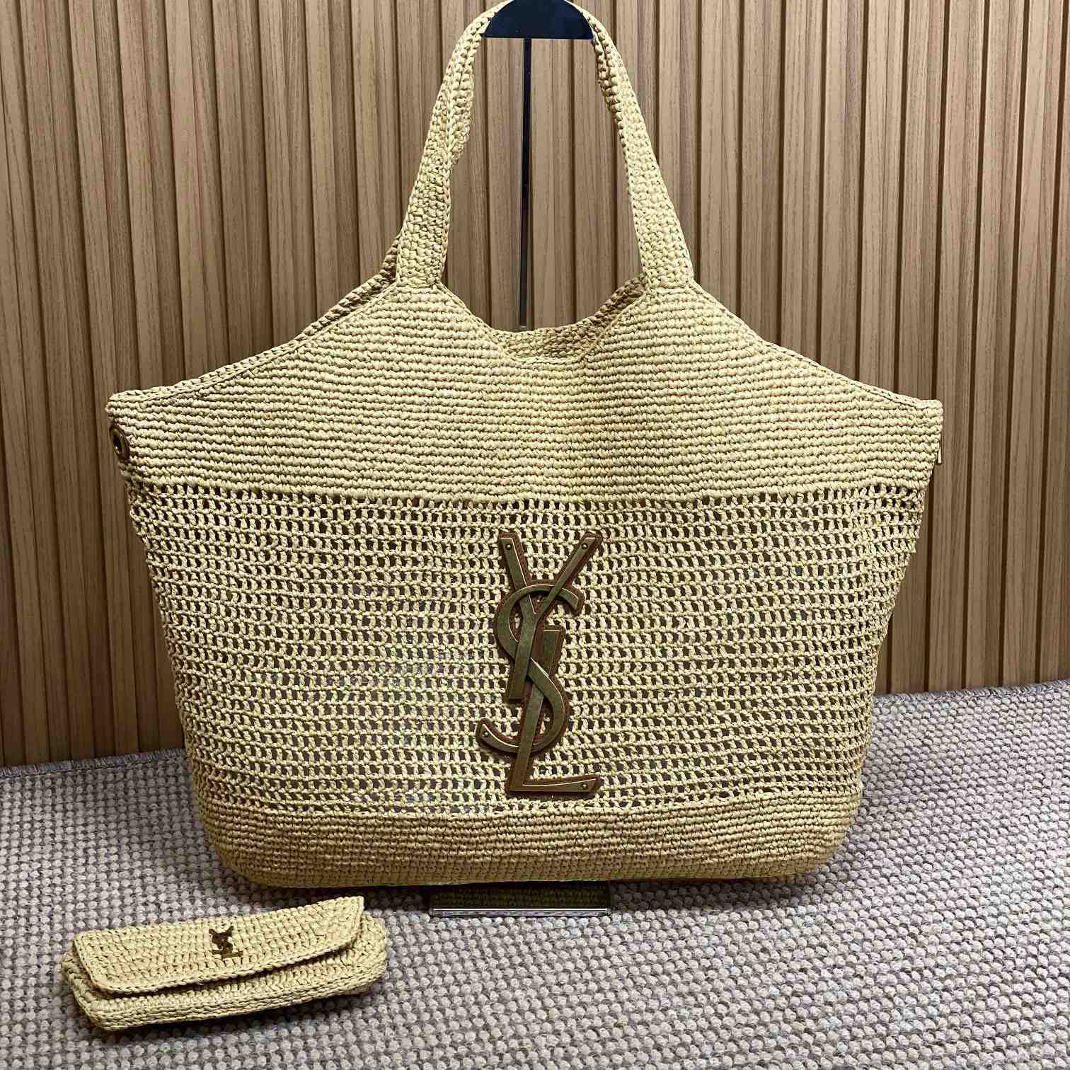 Saint Laurent Icare In Raffia - FashionPlug