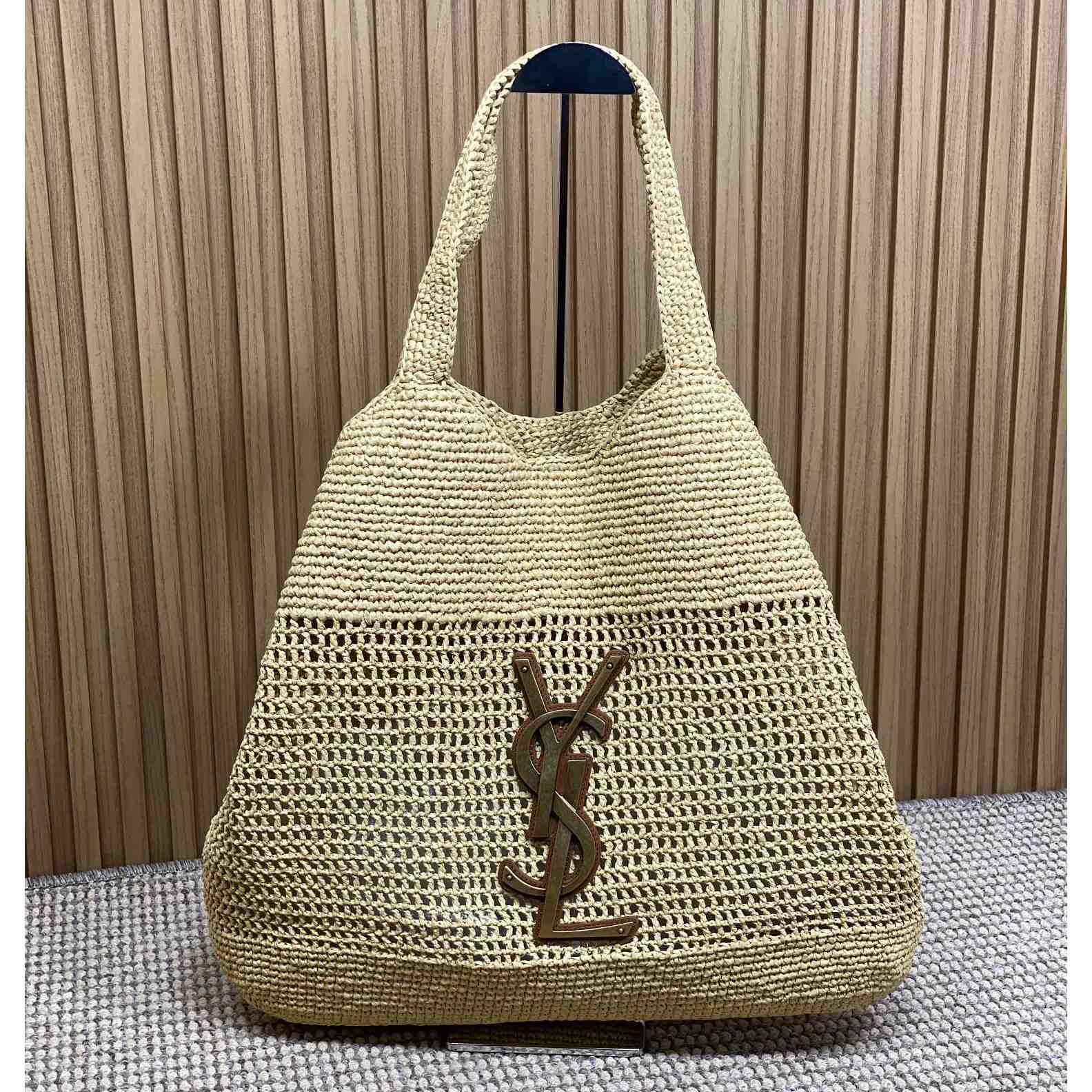 Saint Laurent Icare In Raffia - FashionPlug