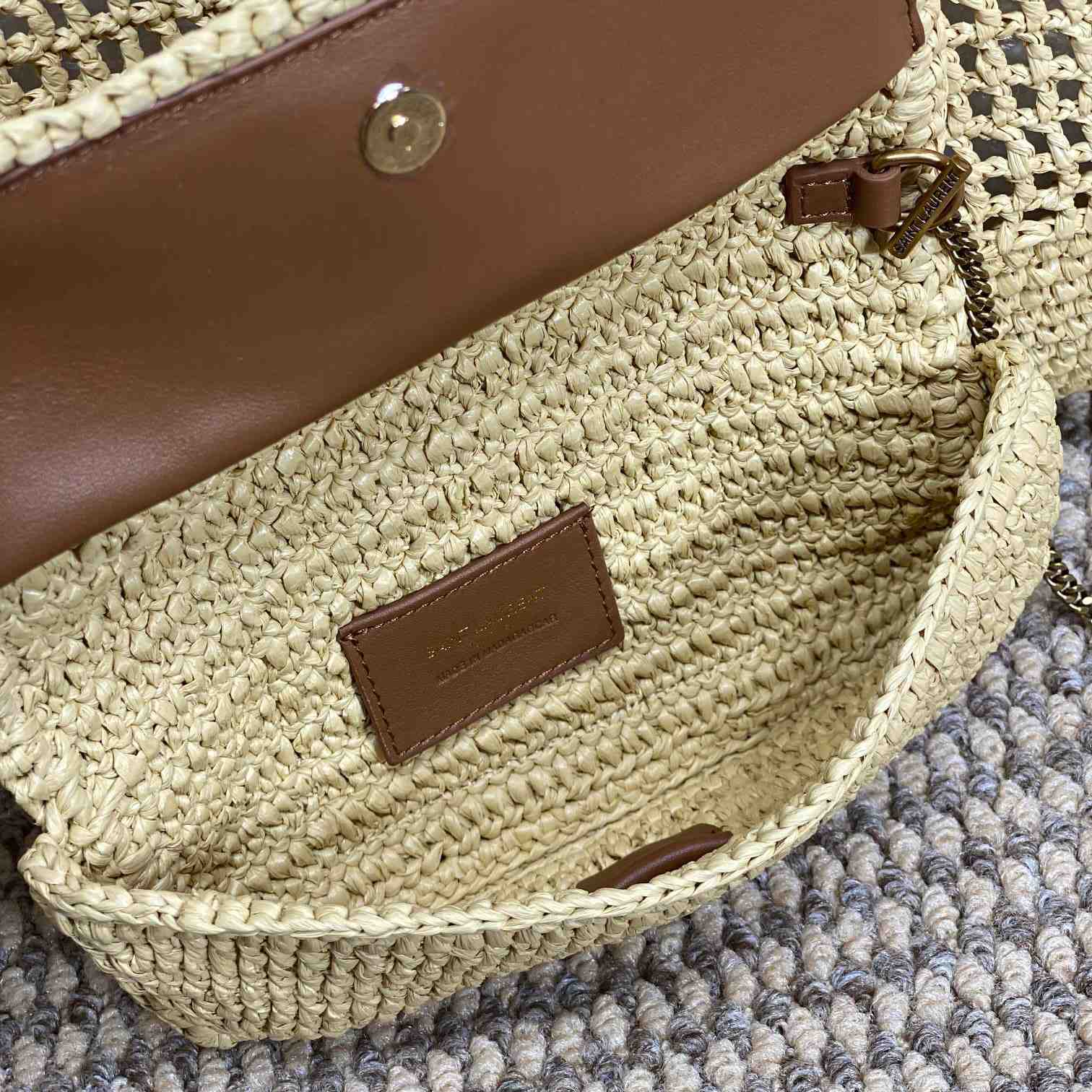 Saint Laurent Icare In Raffia - FashionPlug