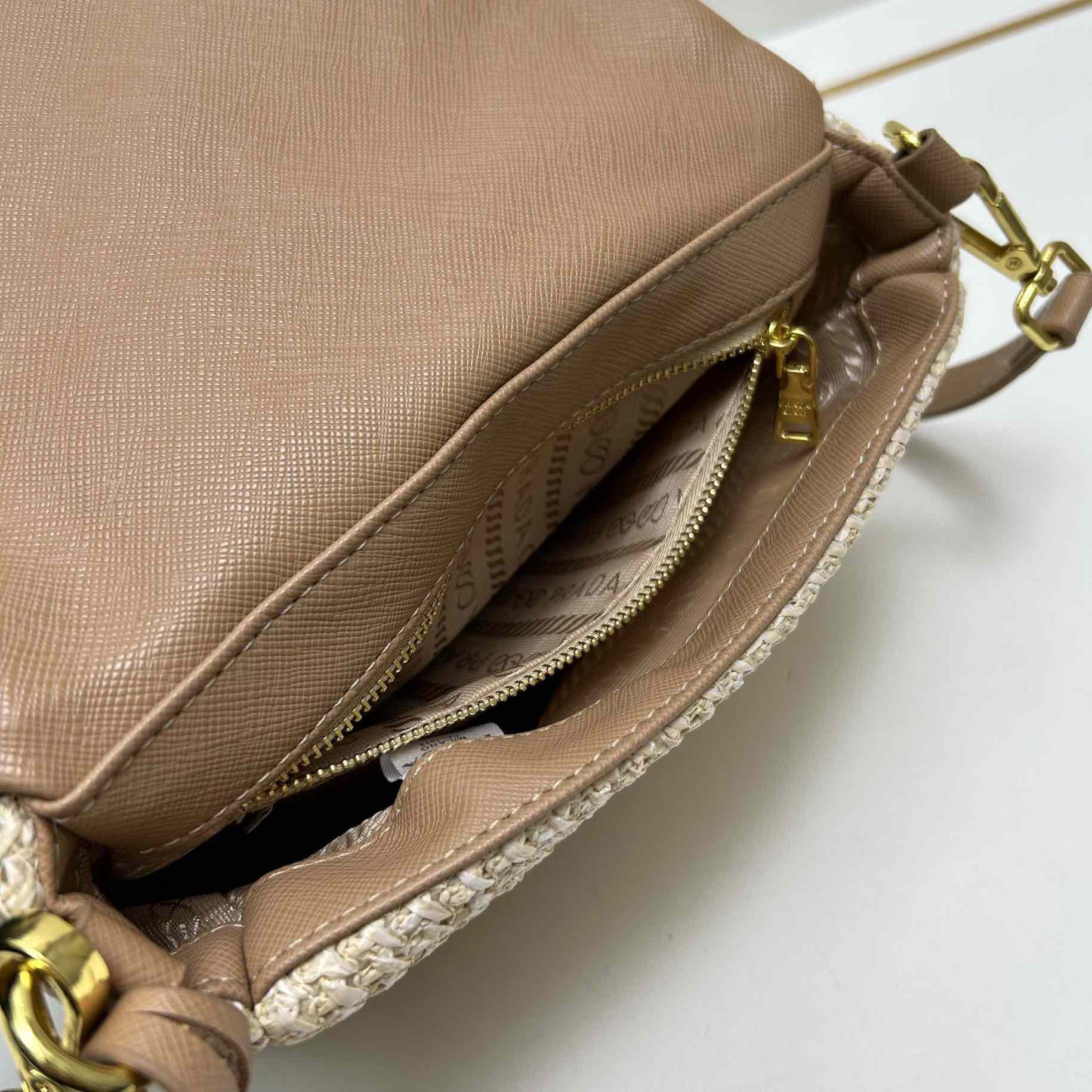 Prada Crochet Card Holder With Shoulder Strap (20x12x8cm) - FashionPlug